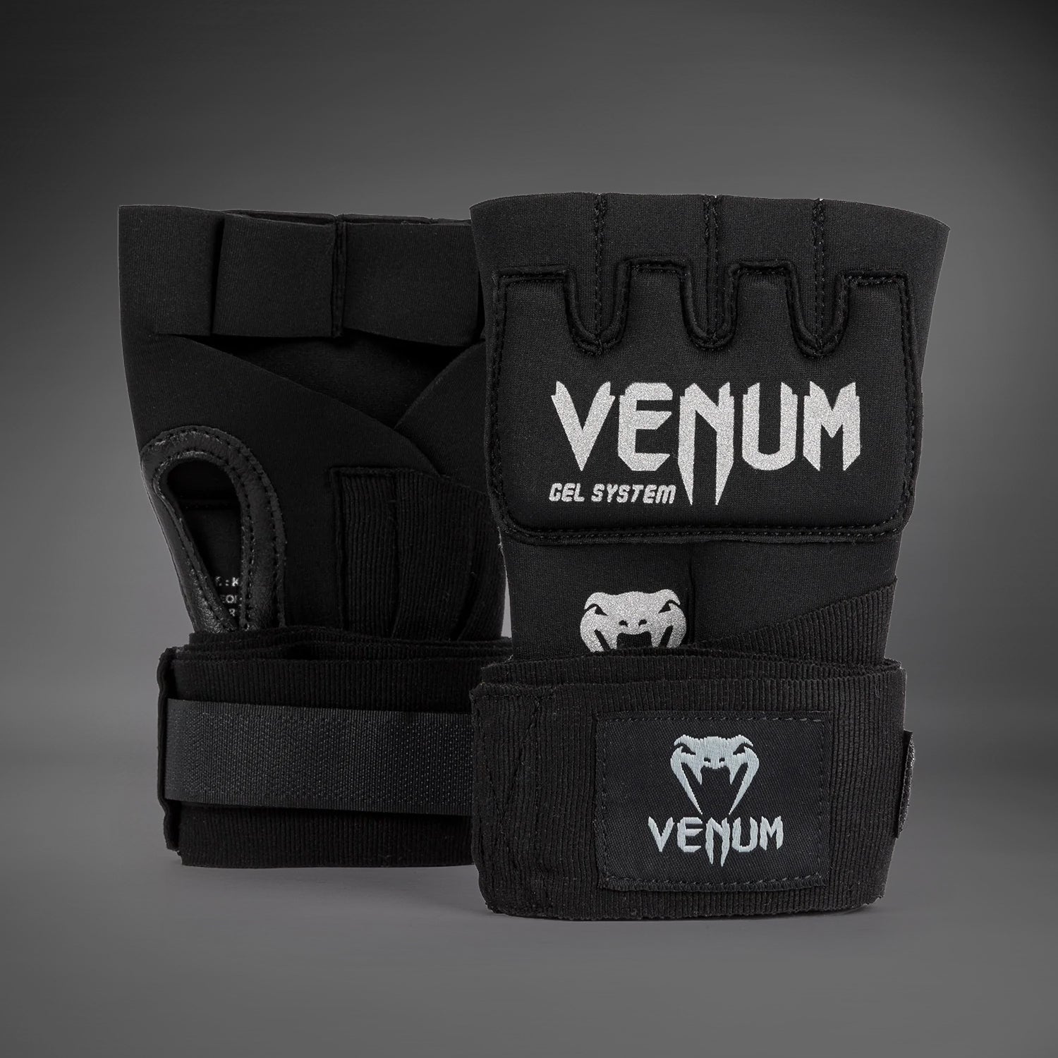 venum-gel-kontact-quick-wraps-bandagen-schwarz-silber image 1