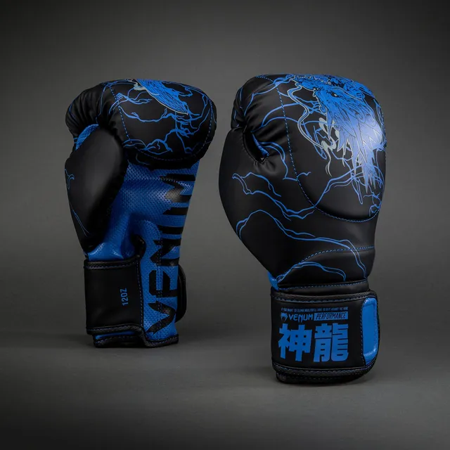 venum-thunder-dragon-boxhandschuhe-schwarz-k-nigsblau-boxen-kickboxen-muay-thai image 1