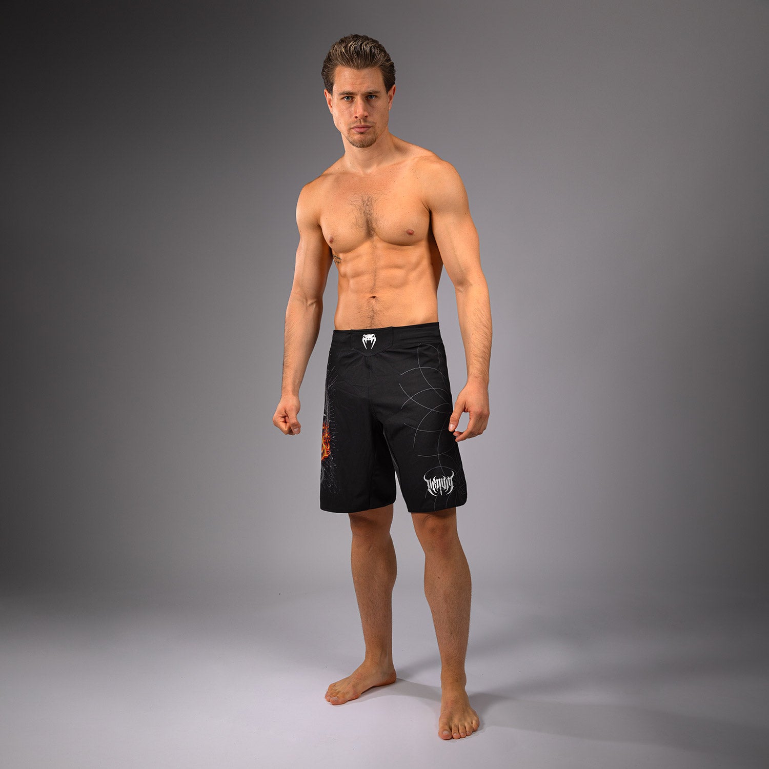 venum-gladiator-5-0-fight-shorts-herren-schwarz-silber image 7