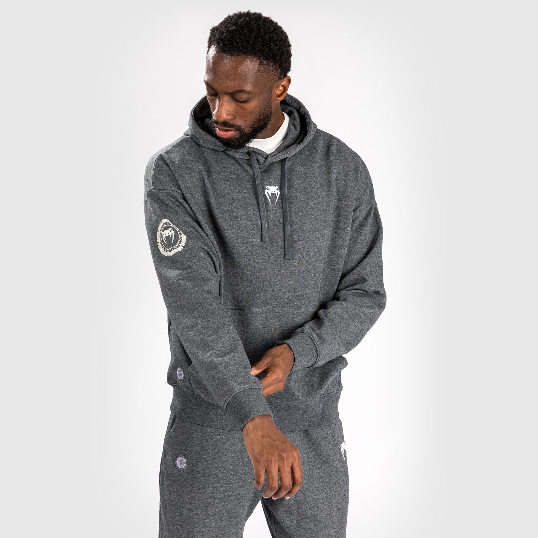 venum-vortex-xl-lite-herren-hoodie-dunkel-heather-grau image 1