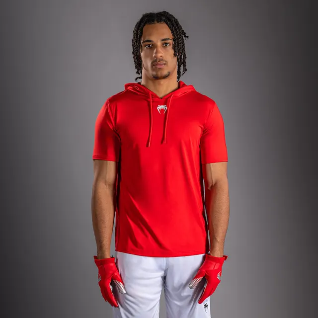venum-elite-kurzarm-dry-tech-kapuzenpullover-rot image 1