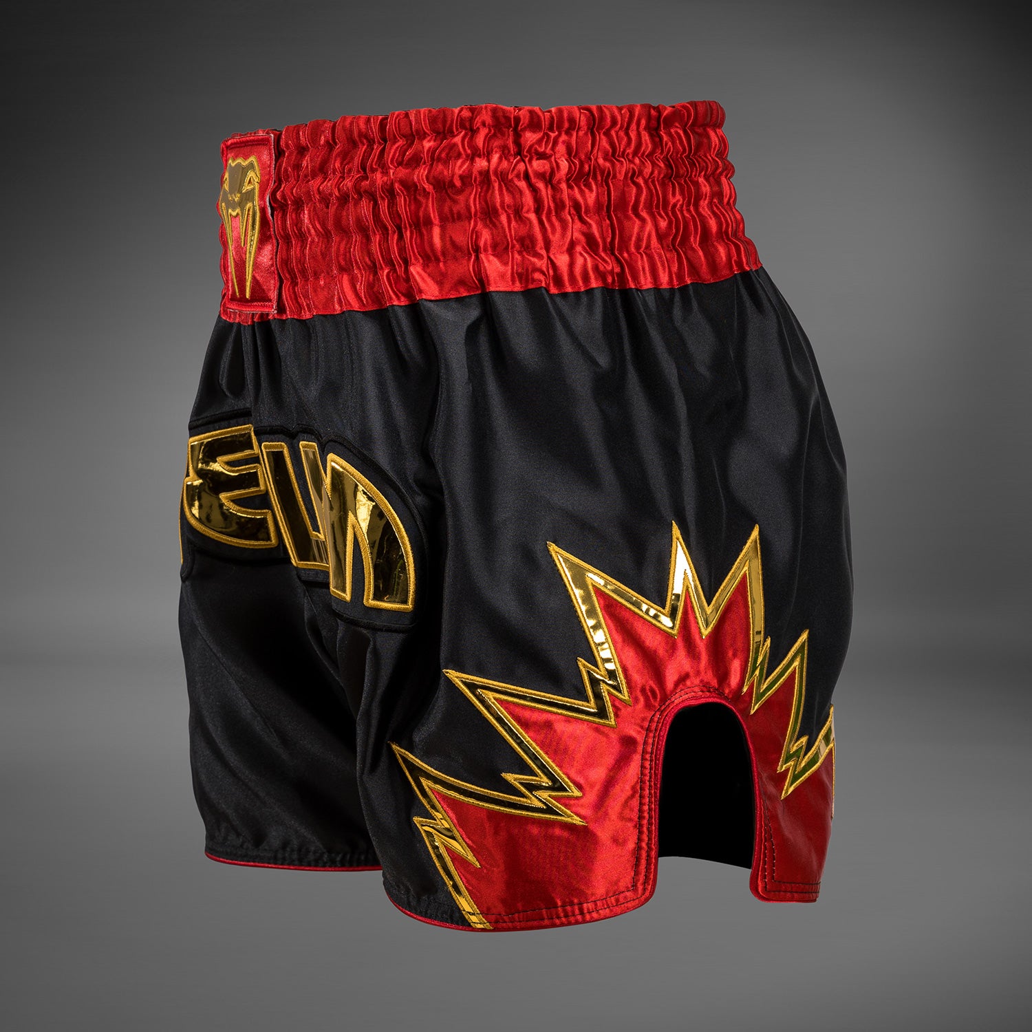 venum-inferno-muay-thai-shorts-schwarz-gold-rot image 2