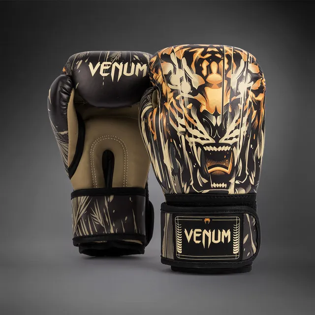 venum-tiger-kinder-boxhandschuhe-schwarz-neon-orange image 1