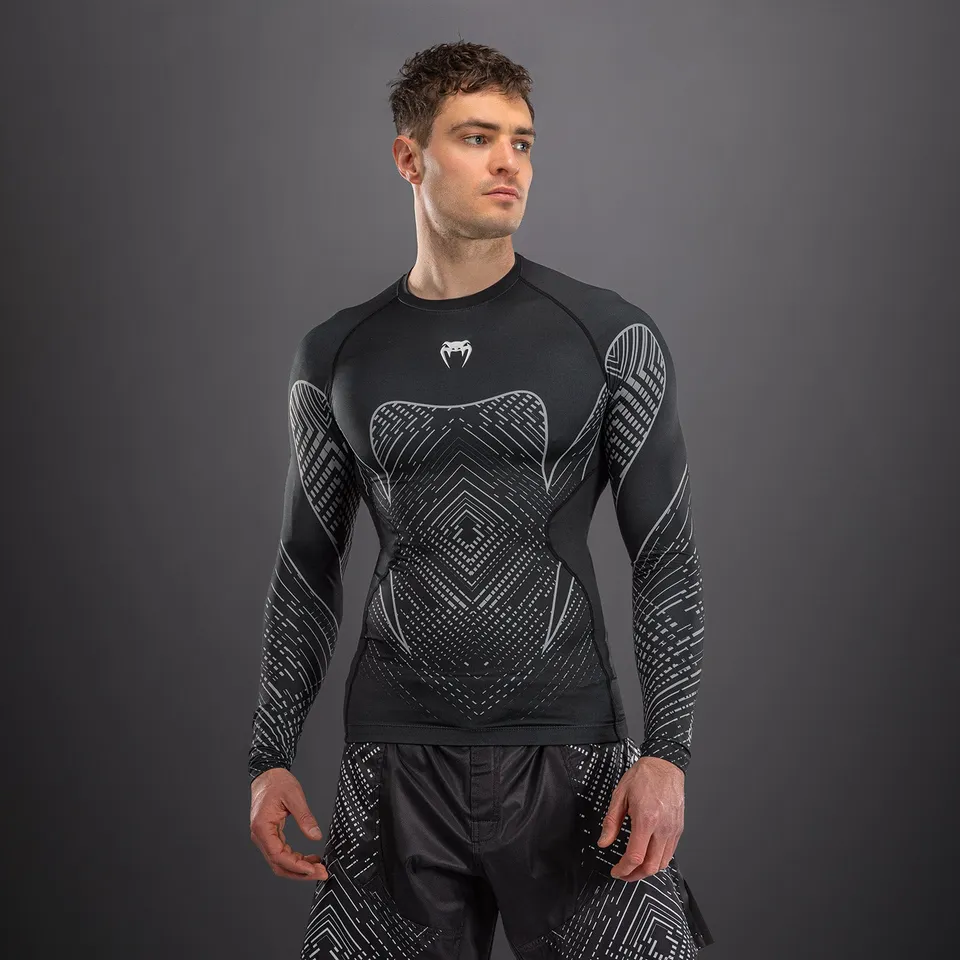 venum-midnight-fury-langarm-rashguard-mitternachtsblau-grau-herren image 1