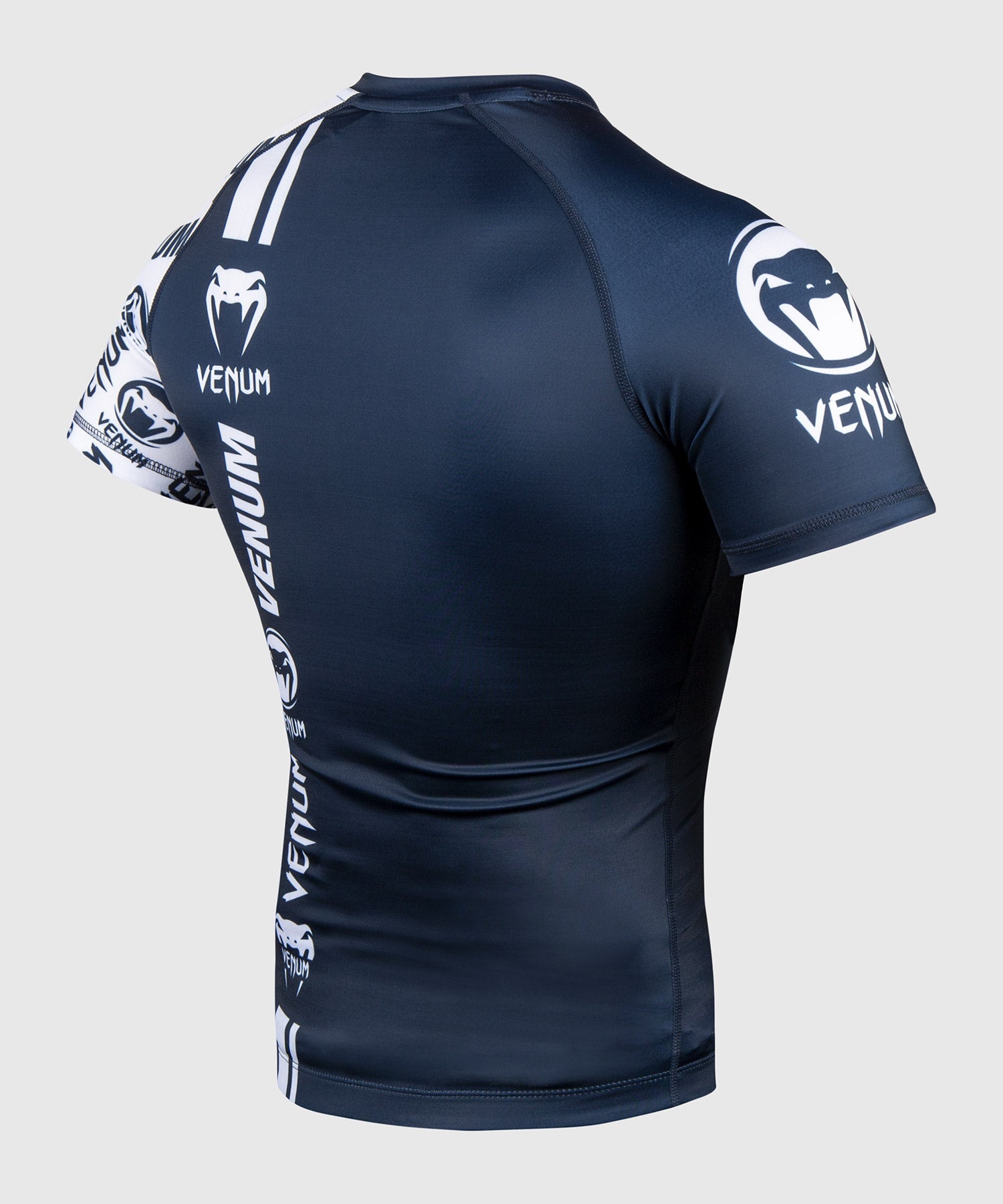 venum-logos-rashguard-kurzarm-herren-marineblau-wei image 4