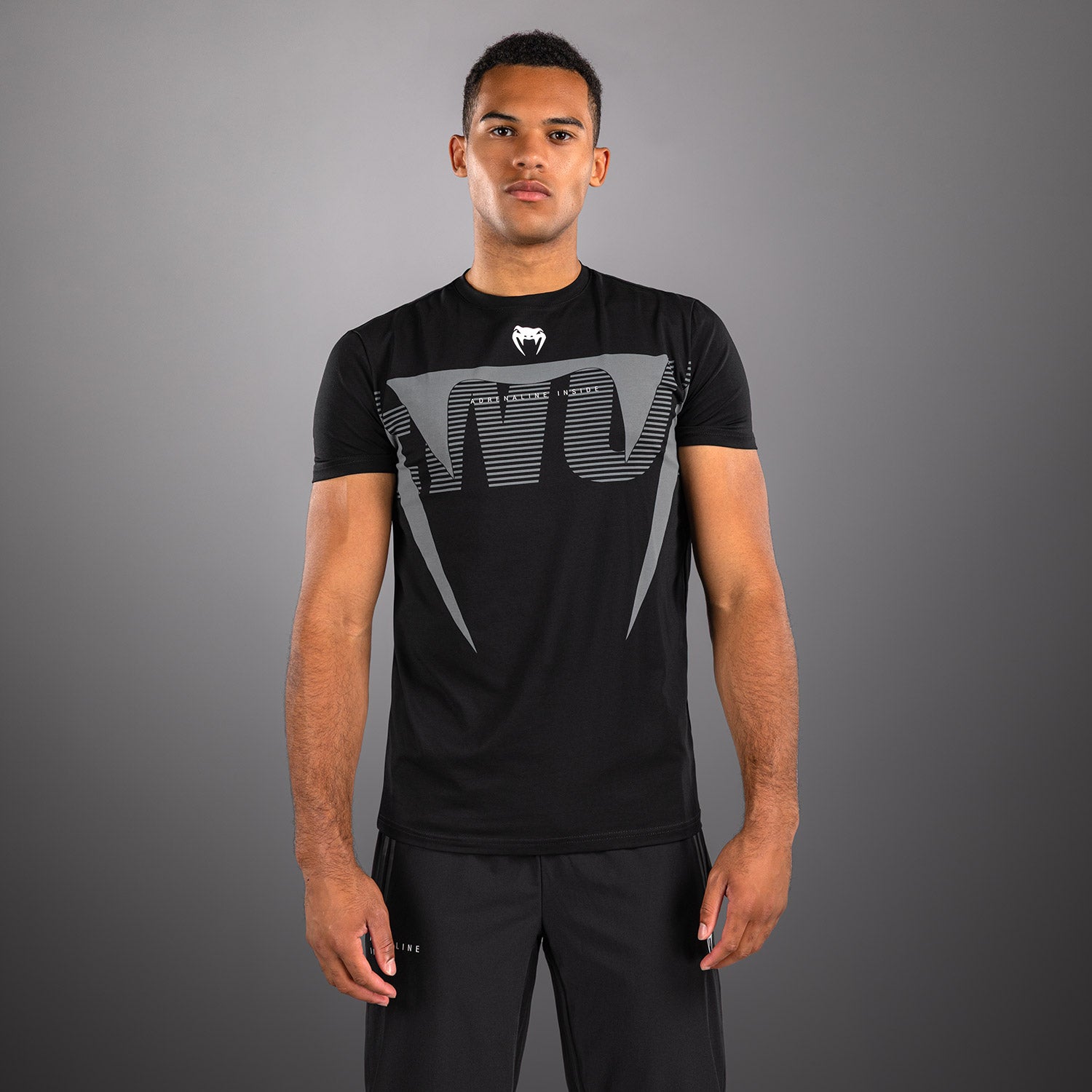 venum-adrenaline-t-shirt-herren-schwarz-silbergrau image 1