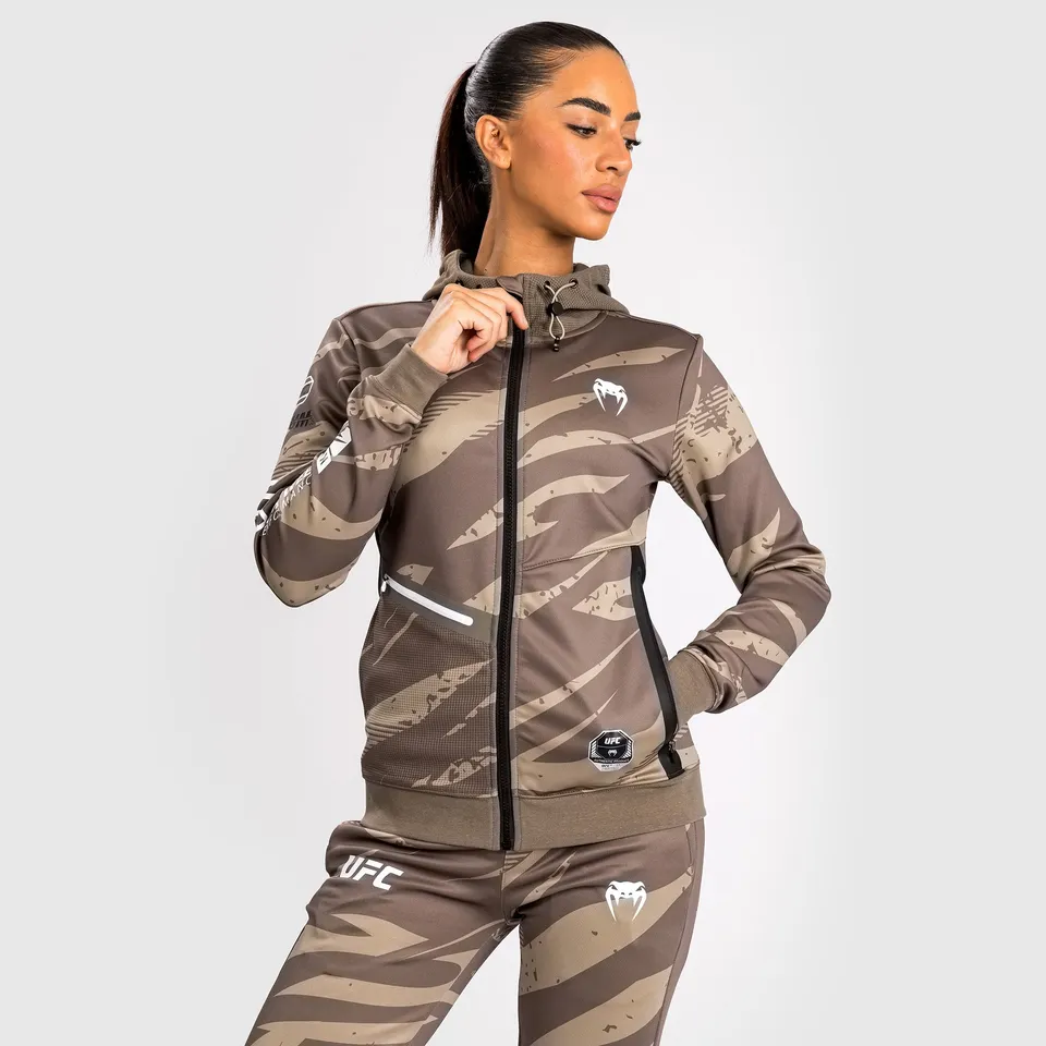ufc-adrenaline-by-venum-fight-week-zip-hoodie-damen-desert-camo image 1