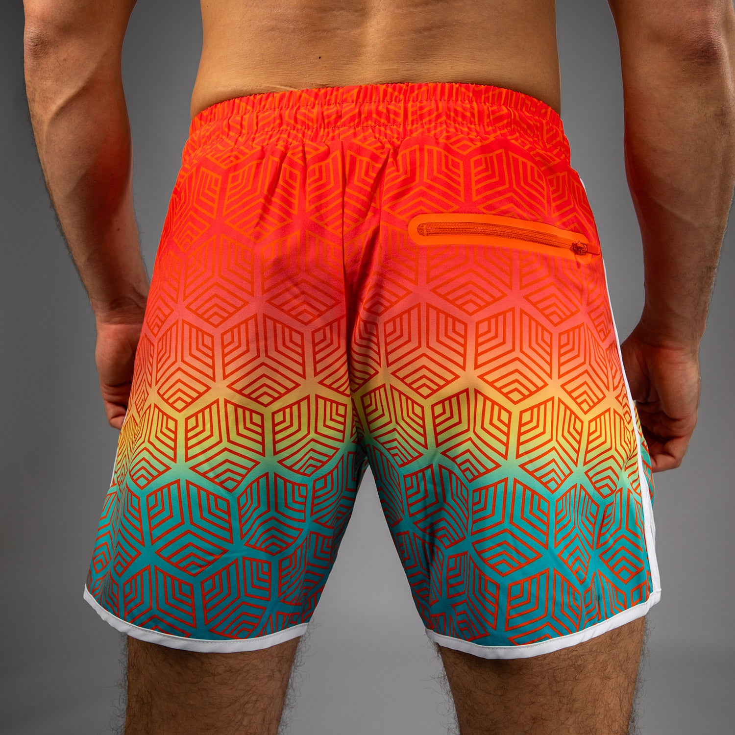 venum-octane-boardshorts-herren-sunset-orange-himmelblau image 6