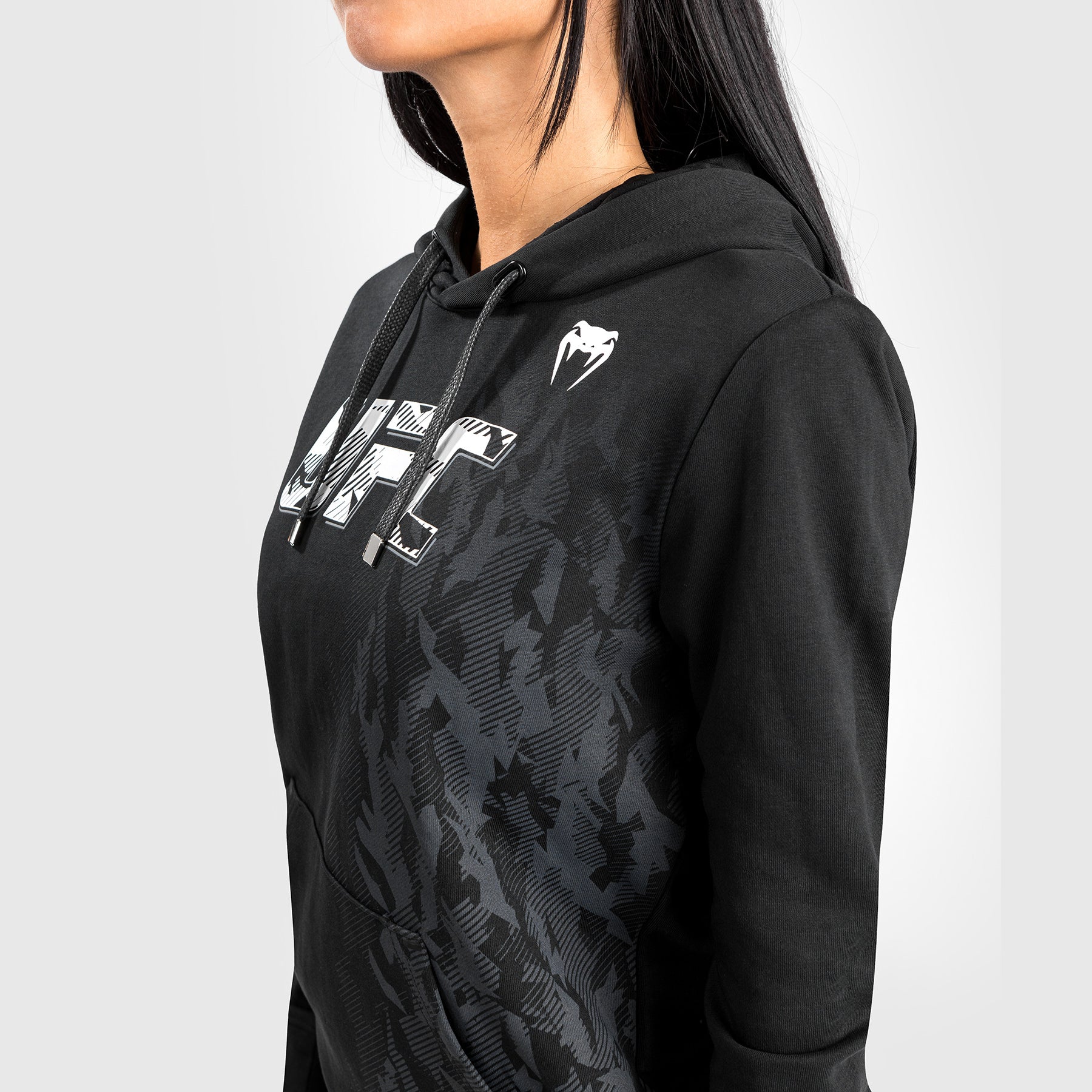 ufc-venum-authentic-fight-week-damen-hoodie-schwarz-kapuzenpullover image 4