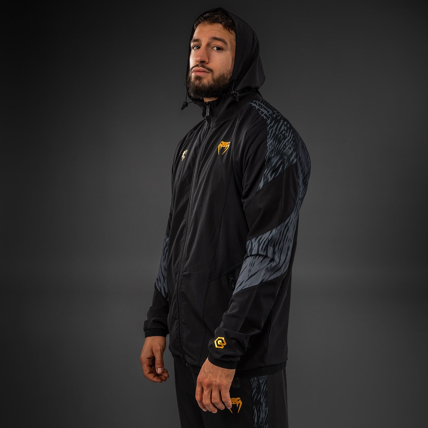 venum-x-chimaev-trainingsjacke-schwarz-grau image 3