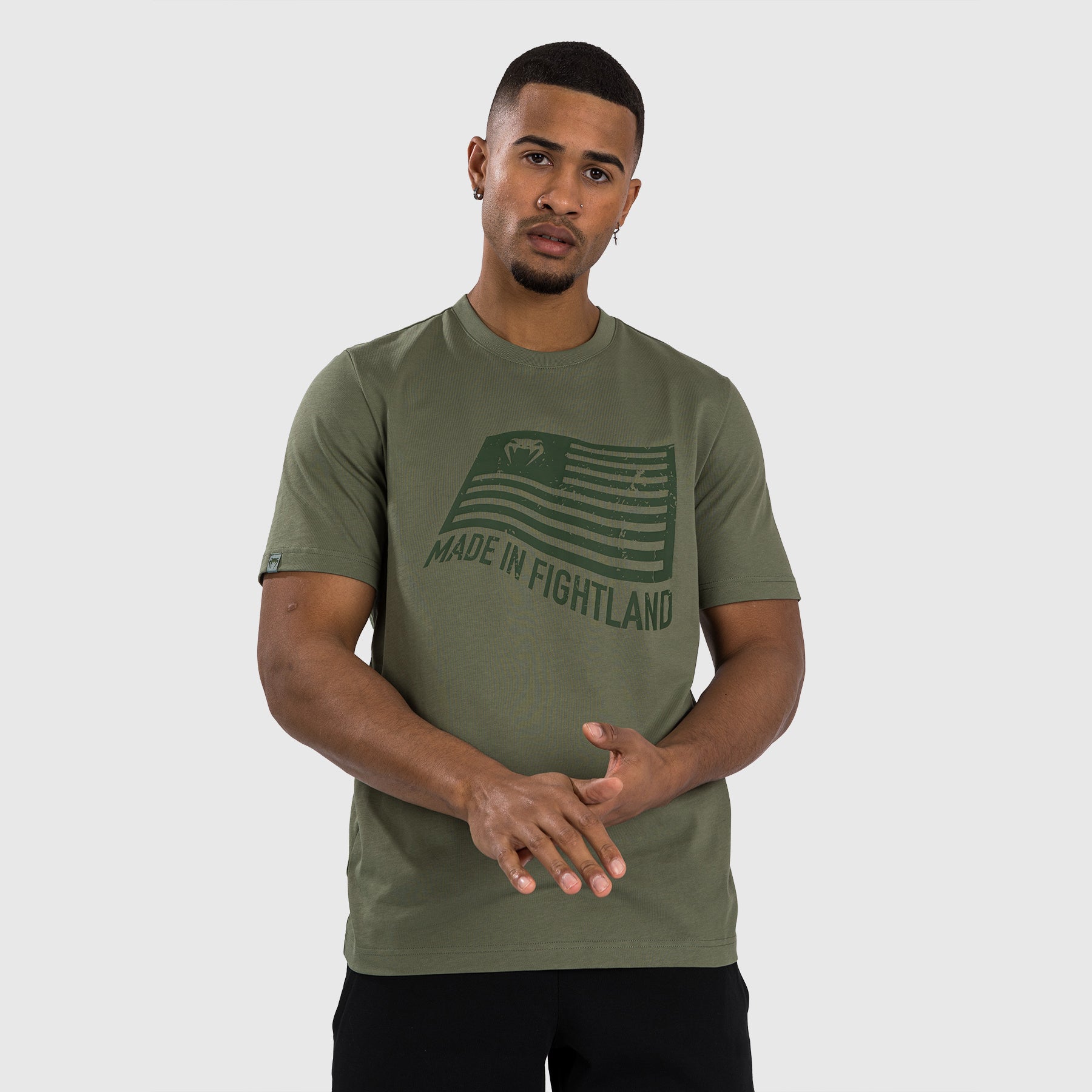 venum-made-in-fightland-t-shirt-herren-khaki image 2