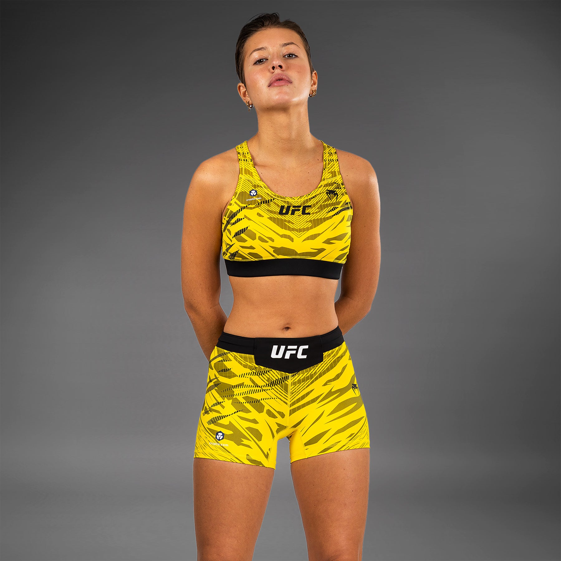 ufc-fusion-by-venum-authentic-fight-night-vale-tudo-short-damen-short-fit-gelb image 8