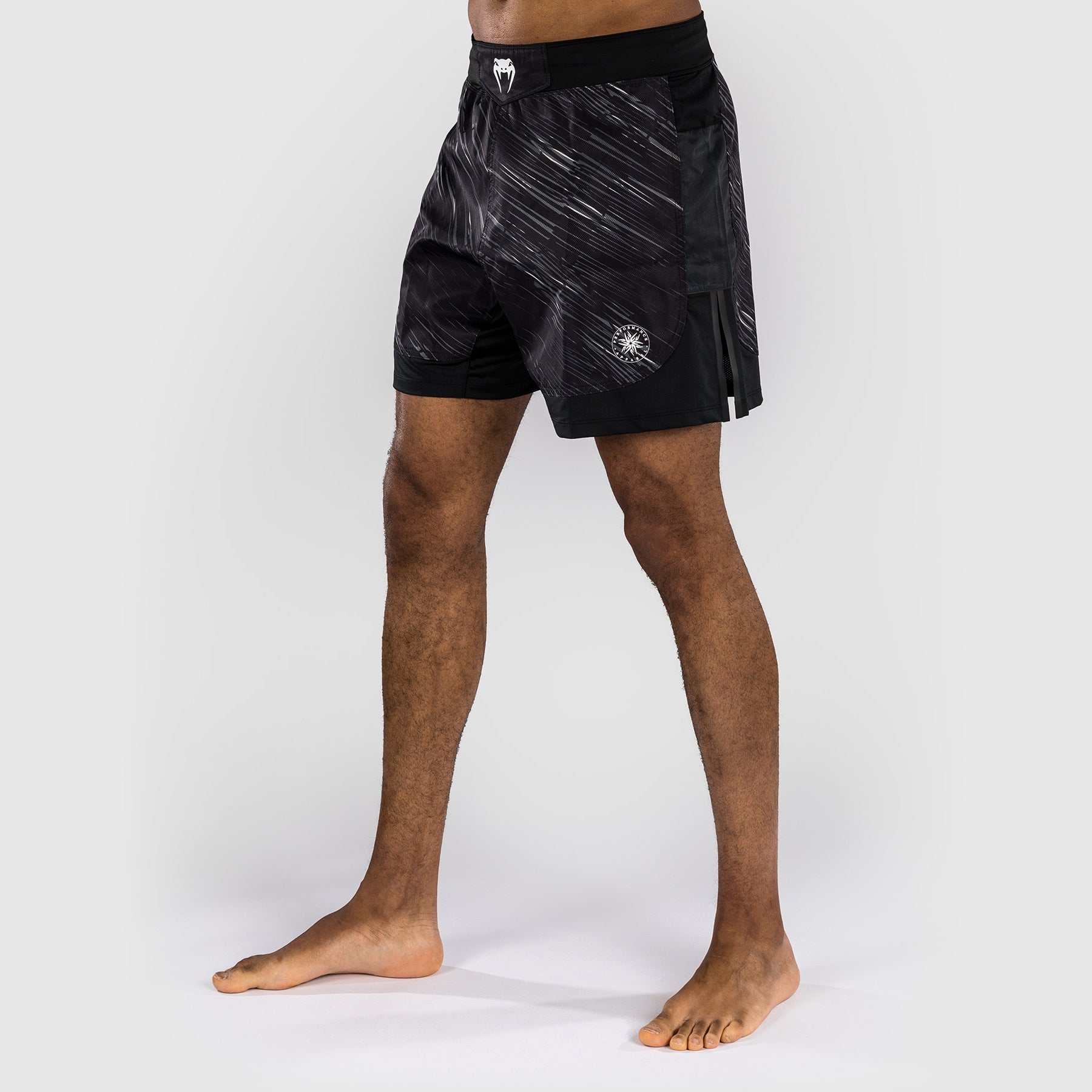 venum-rapid-kampfhosen-fight-shorts-schwarz-sturmgrau image 3