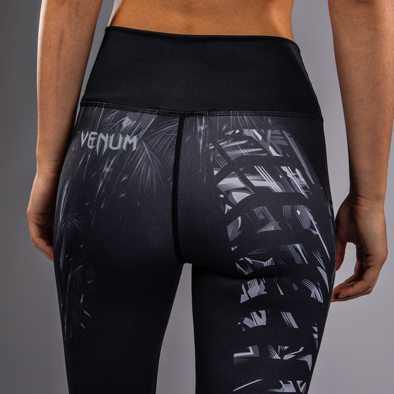 venum-tiger-damen-leggings-lang-schwarz-silber image 8