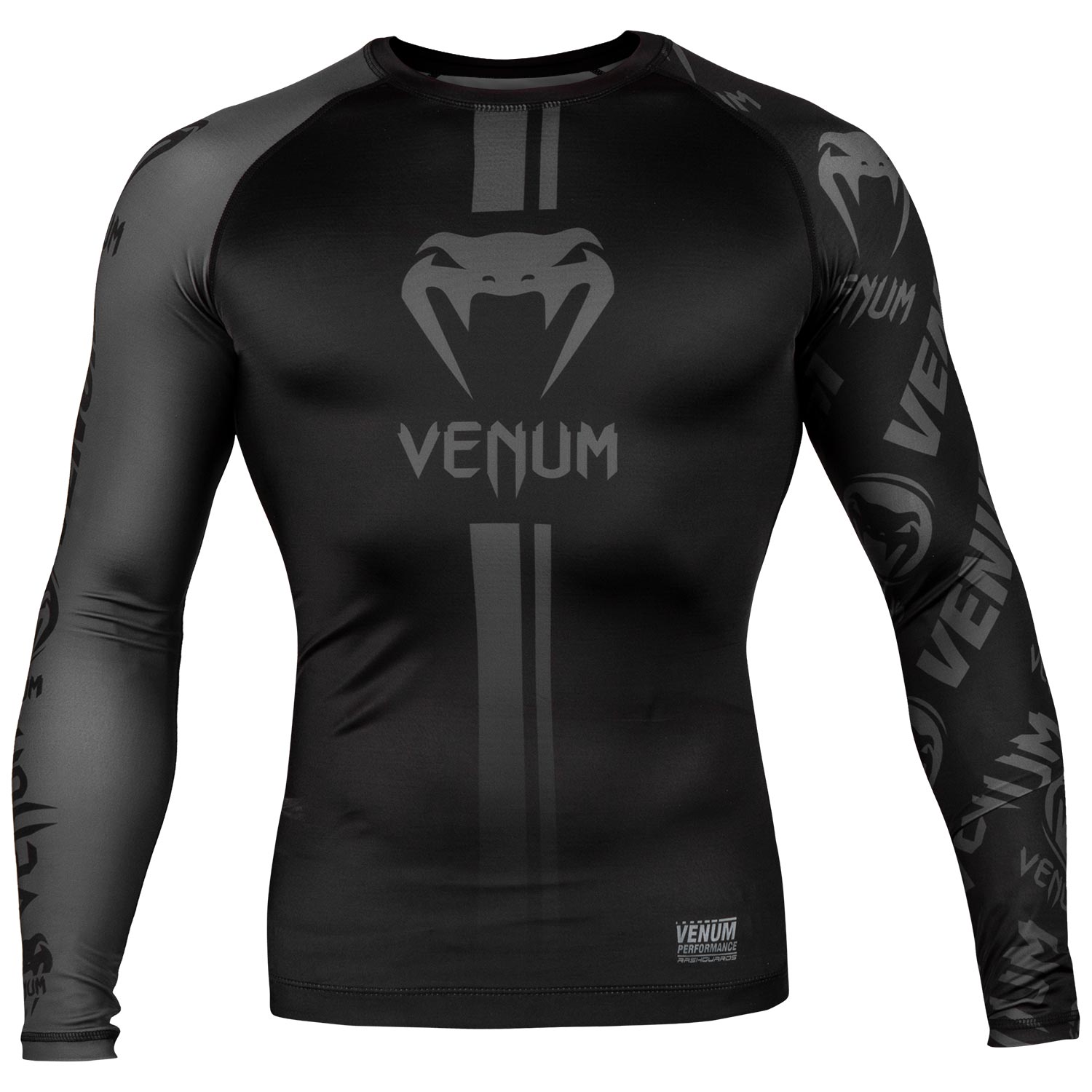 venum-logos-langarm-rashguard-schwarz-schwarz image 1
