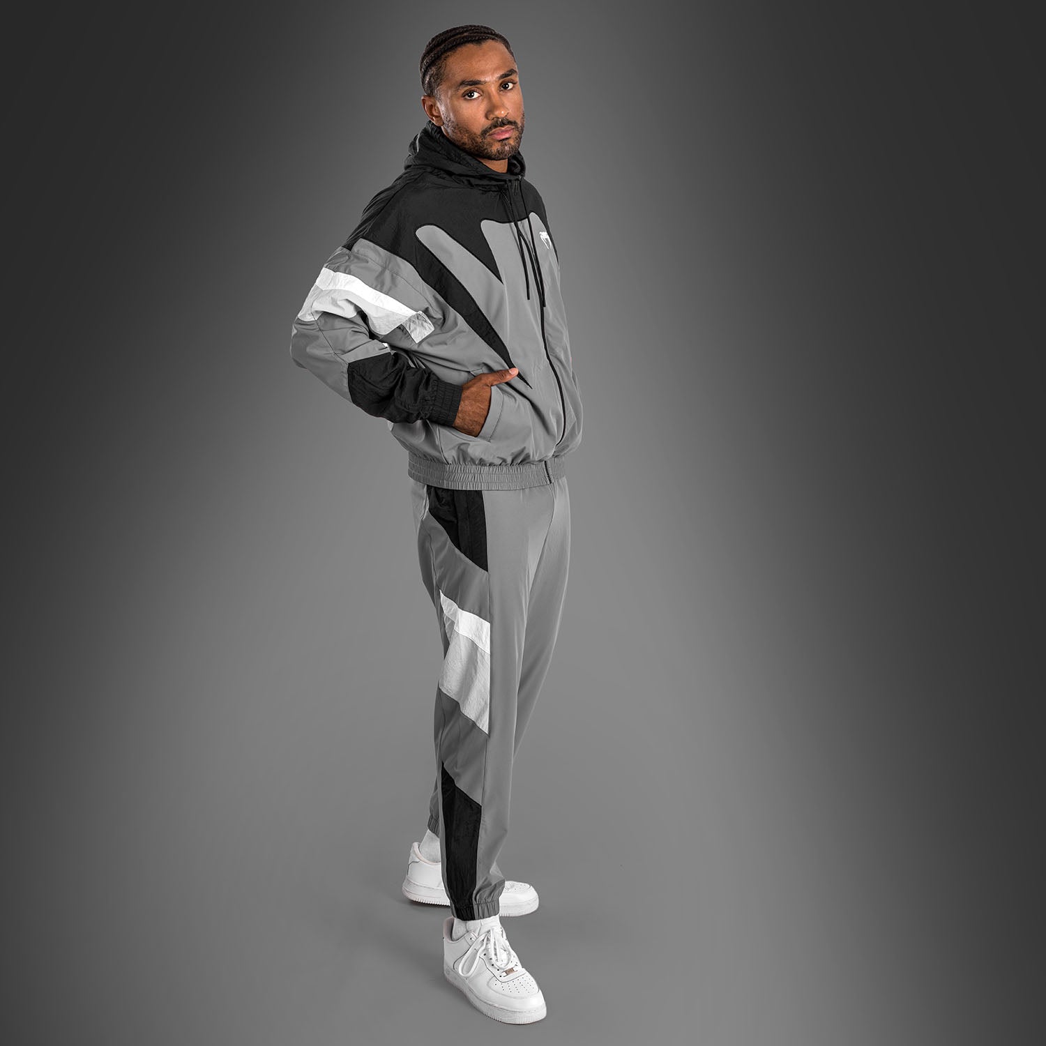 venum-attack-90-trainingsanzug-jacke-grau-herren image 5