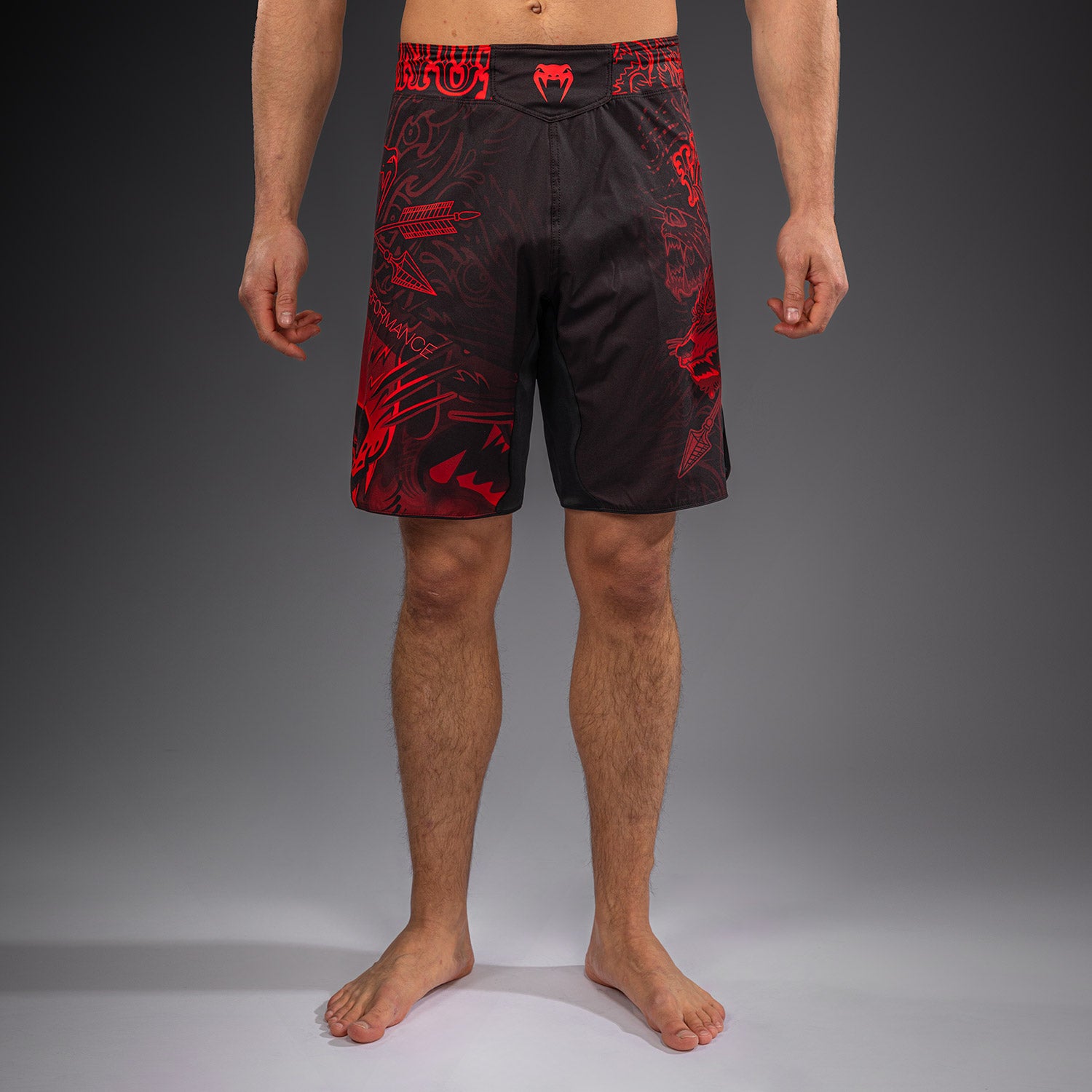 venum-wolf-atak-fightshorts-schwarz-rot image 1