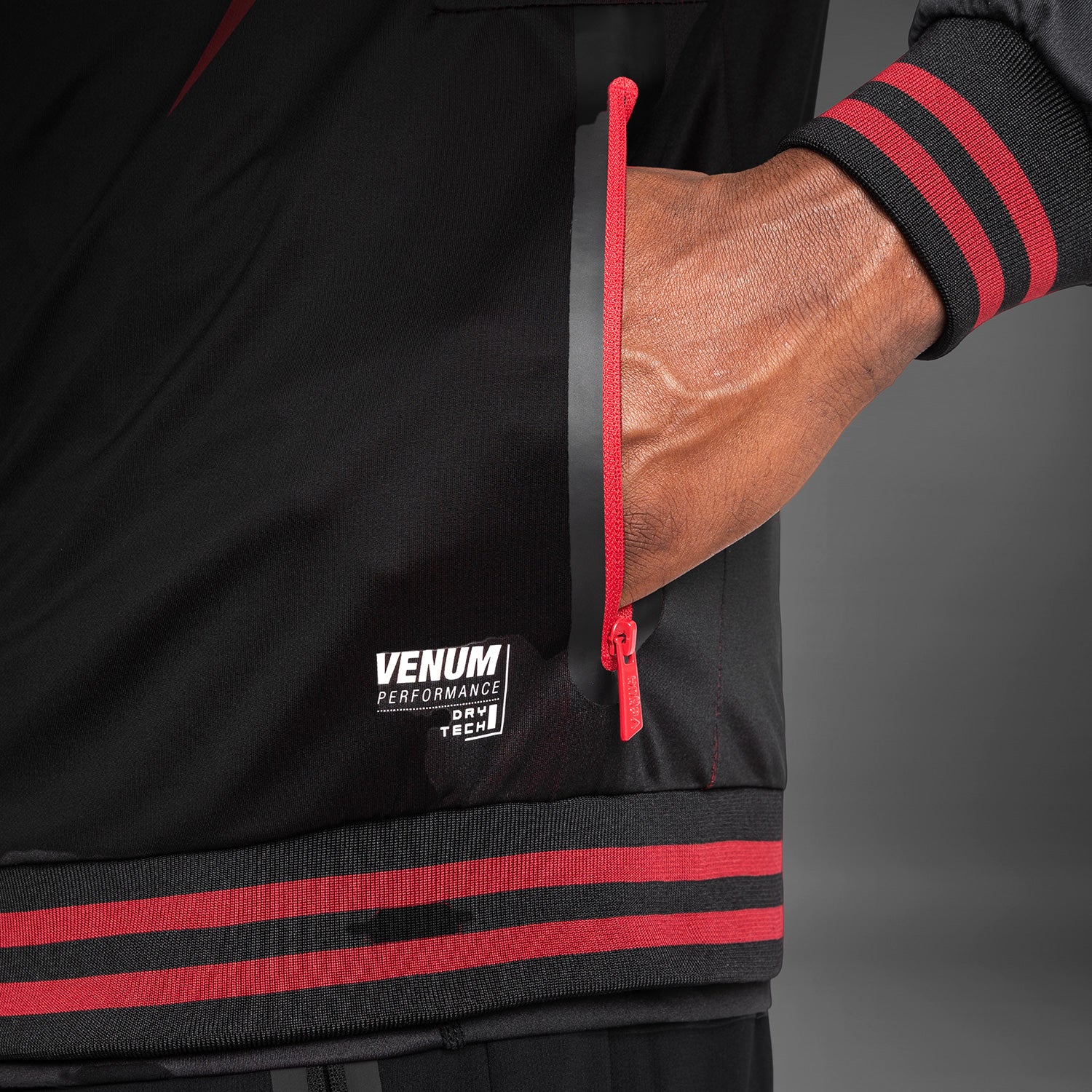 venum-adrenaline-herren-trainingsjacke-rot-schwarz image 7