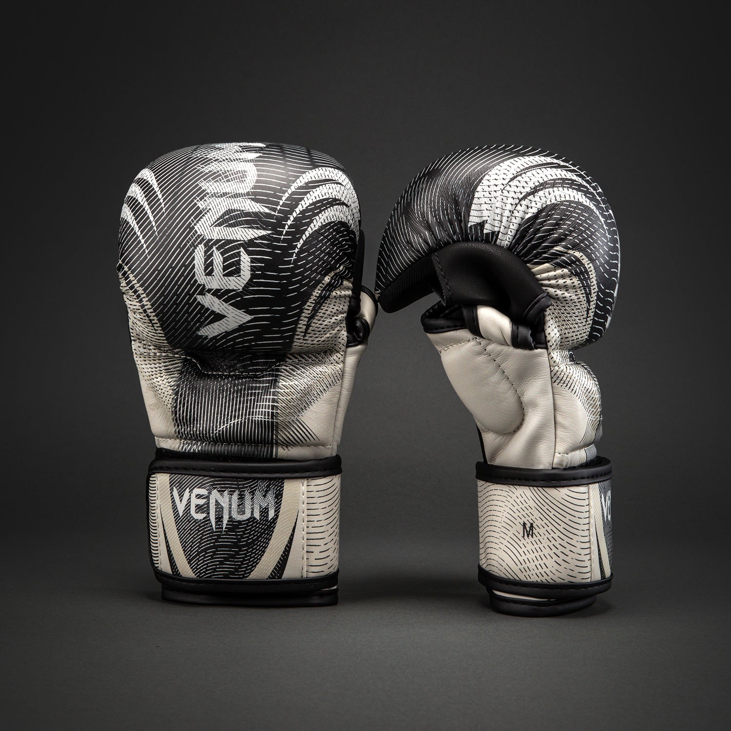 venum-galactic-3-0-sparringhandschuhe-mma-off-white-schwarz image 1