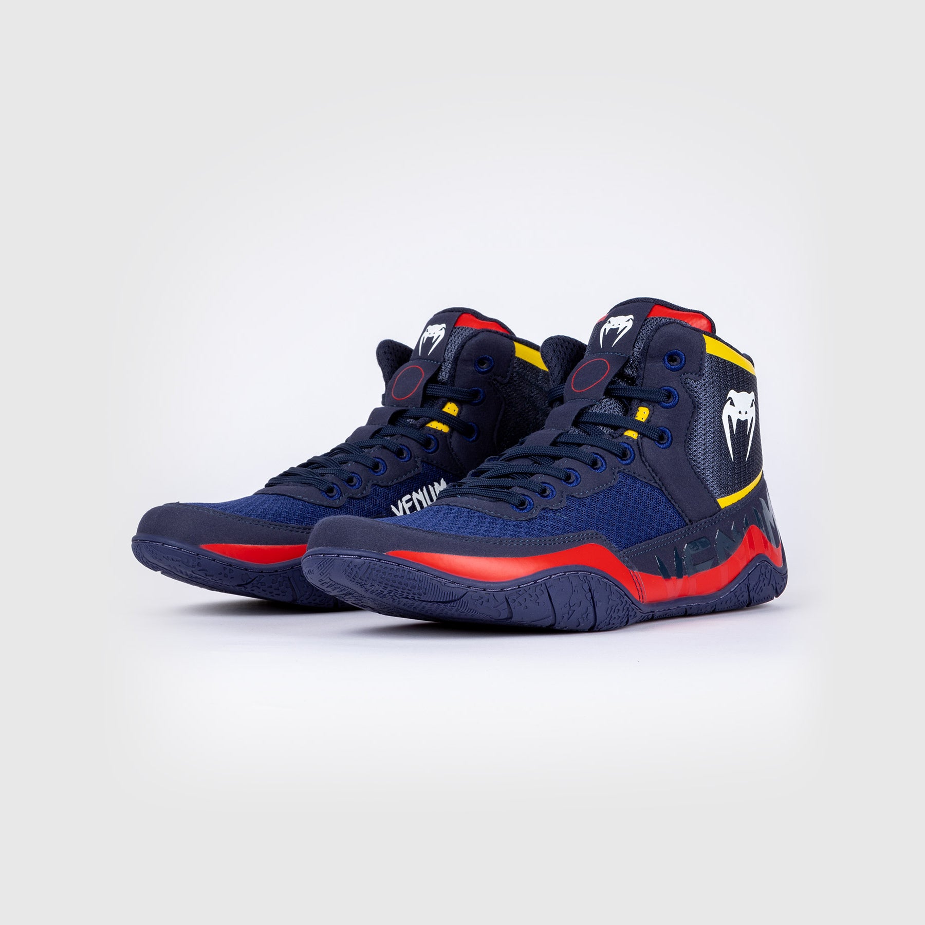 venum-elite-wrestling-schuhe-blau-gelb image 1