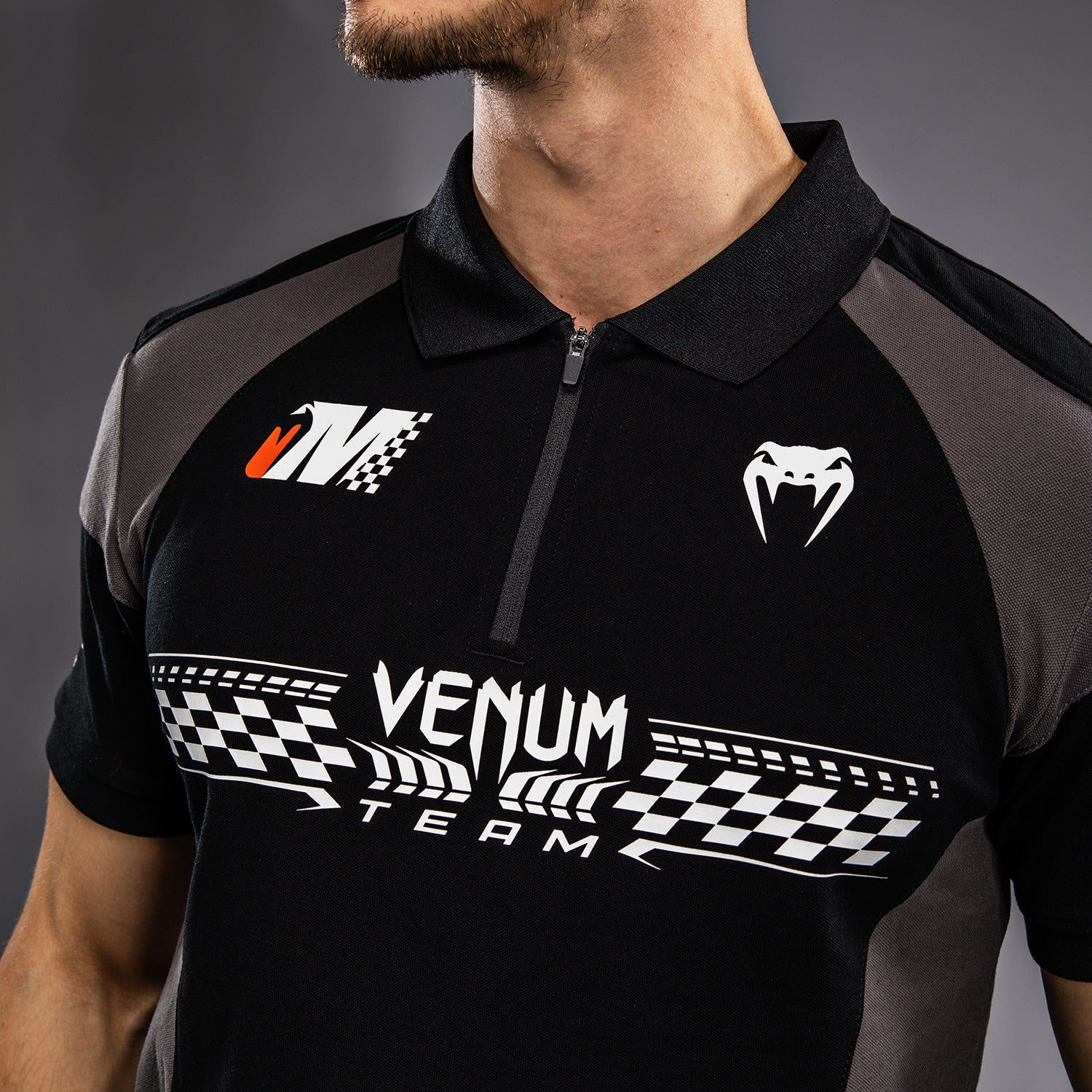 venum-motorsport-baumwoll-polo-tiefschwarz-herren image 8