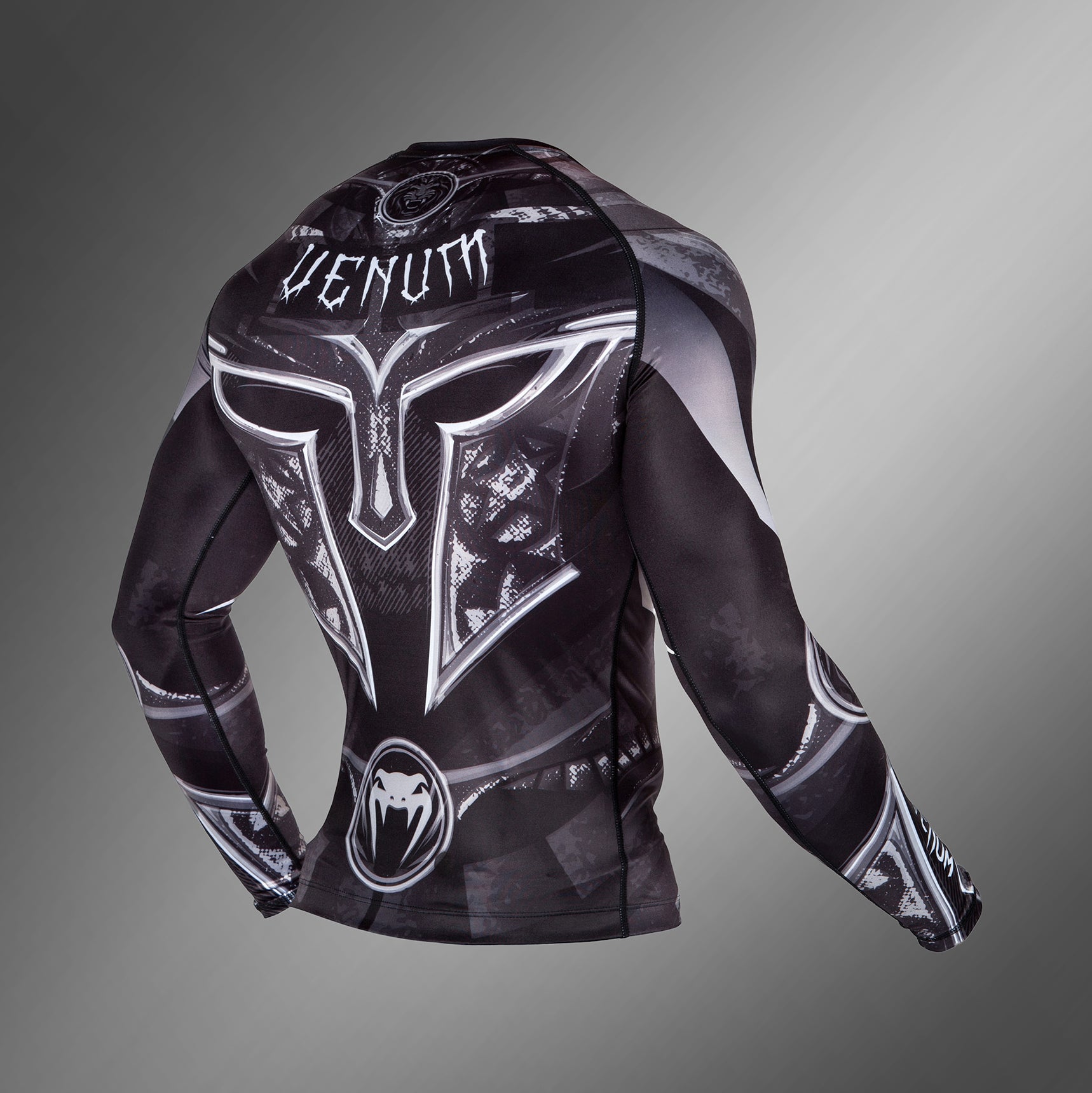 venum-gladiator-3-0-rashguard-langarm-herren-schwarz-wei image 2