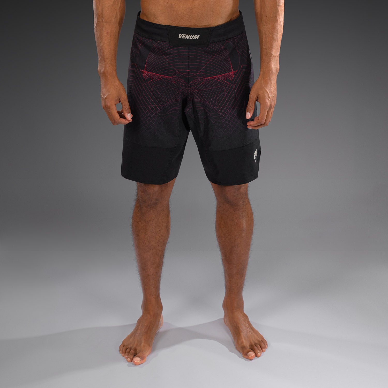 venum-g-fit-air-kampfshorts-herren-tiefschwarz-feuerrot image 1