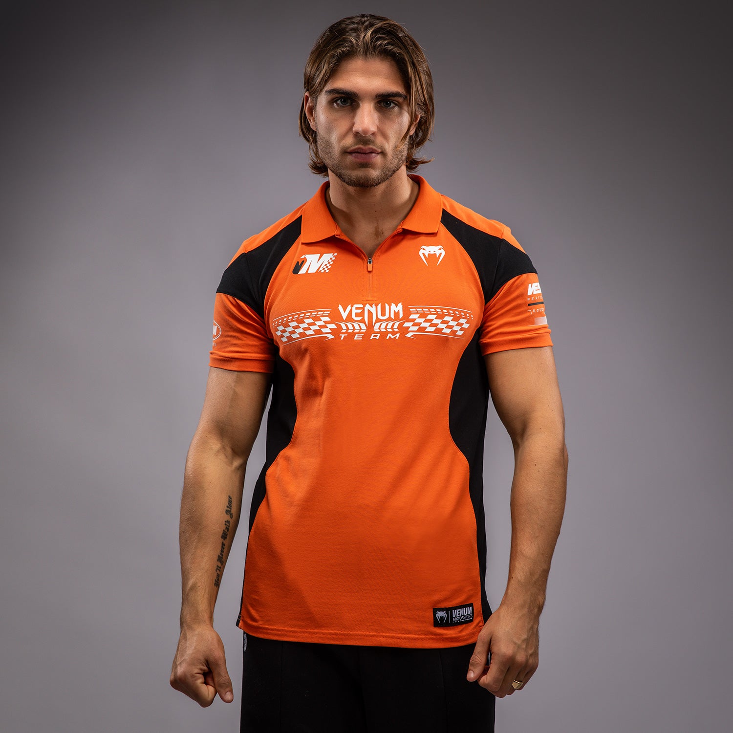 venum-motorsport-baumwollpolo-mandarine-orange image 2