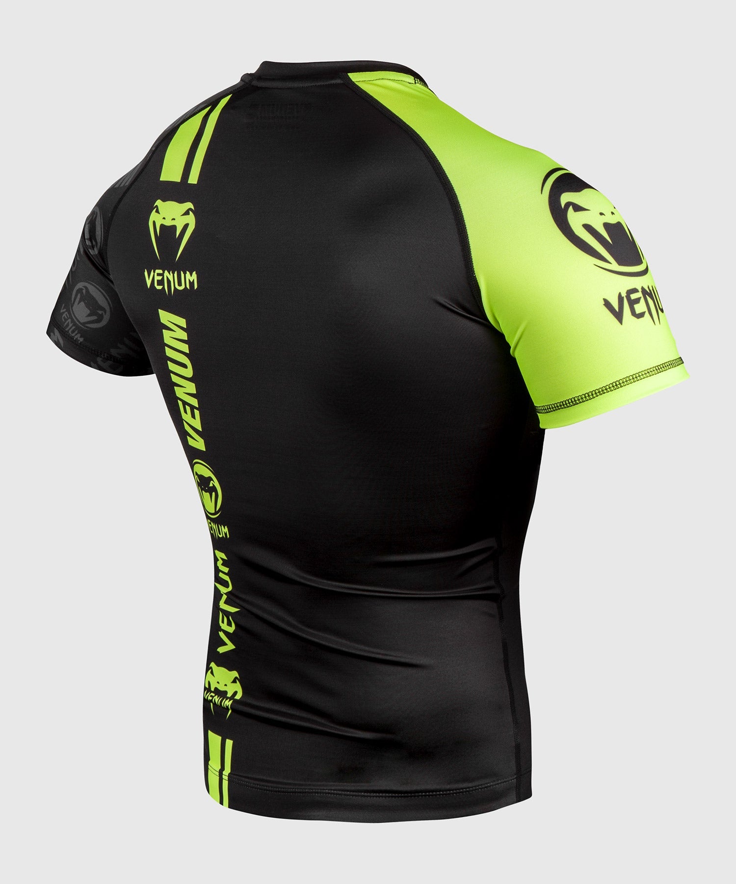 venum-logos-rashguard-kurzarm-schwarz-neongelb image 4