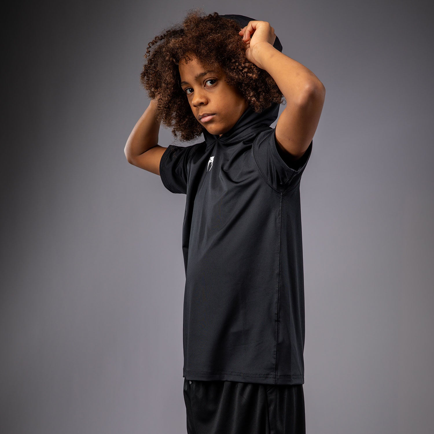 venum-elite-dry-tech-hoodie-kurzarm-kinder-schwarz image 5