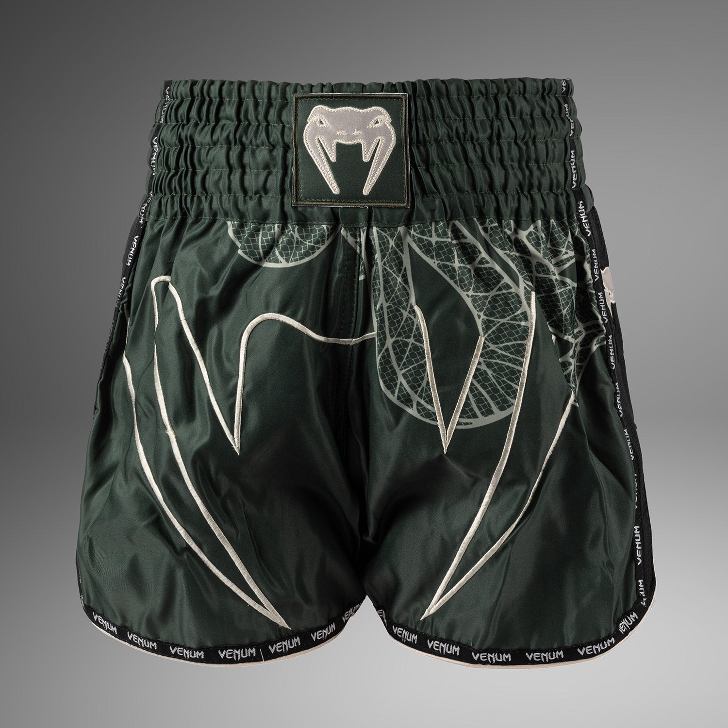 venum-serpenti-muay-thai-shorts-khaki-bronze-ivory image 1