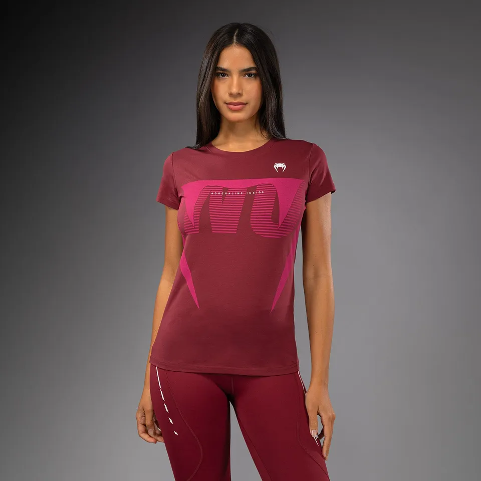 venum-adrenaline-damen-t-shirt-burgunder-rosa image 1