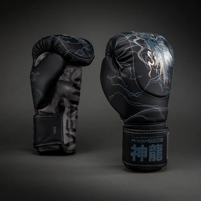 venum-thunder-dragon-boxhandschuhe-schwarz-grau-kupfer image 1
