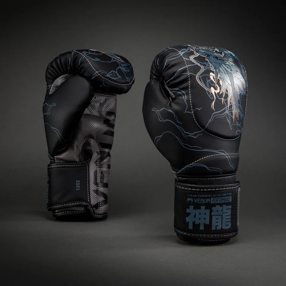 venum-thunder-dragon-boxhandschuhe-schwarz-grau-kupfer image 1