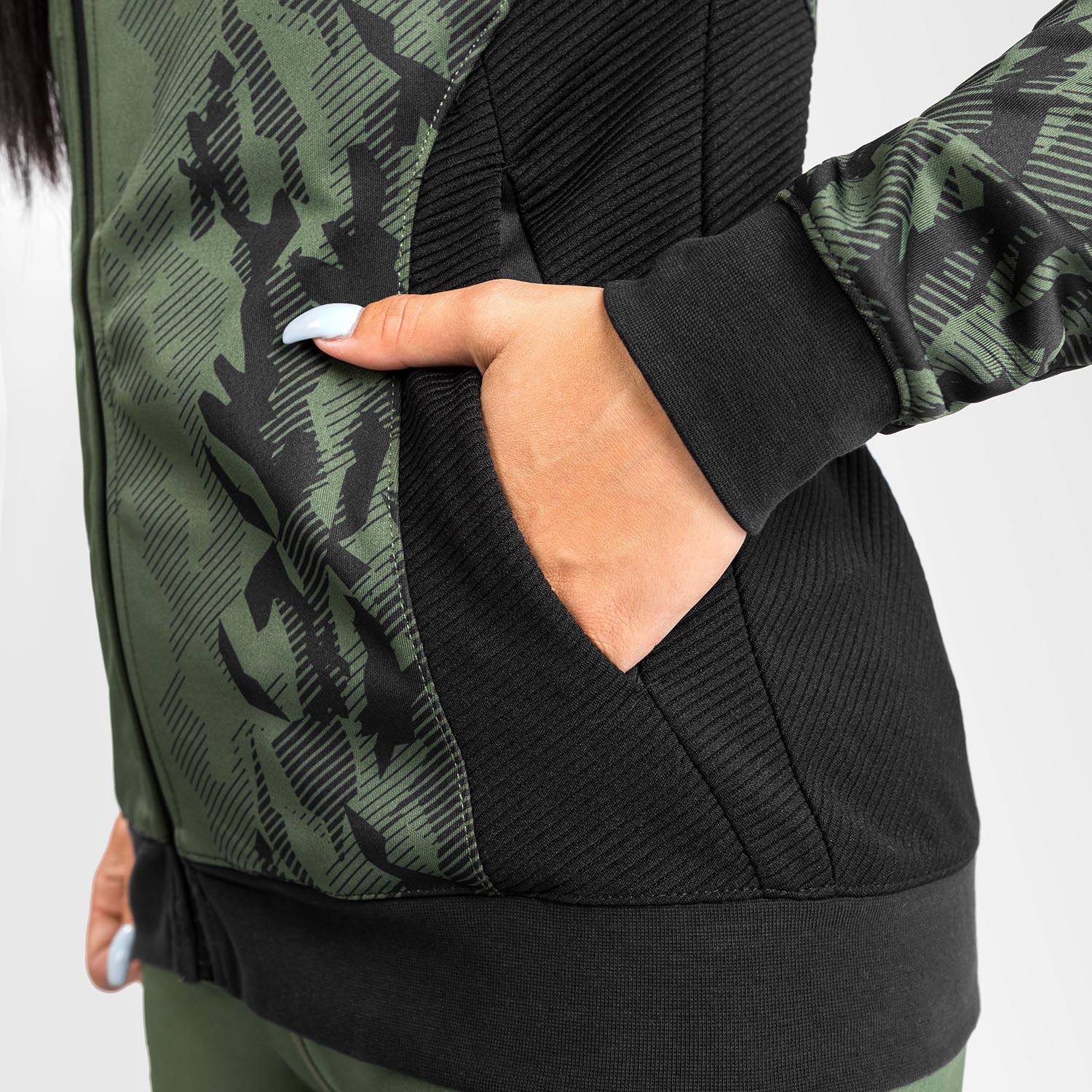ufc-venum-authentic-fight-week-damen-hoodie-mit-rei-verschluss-khaki image 7