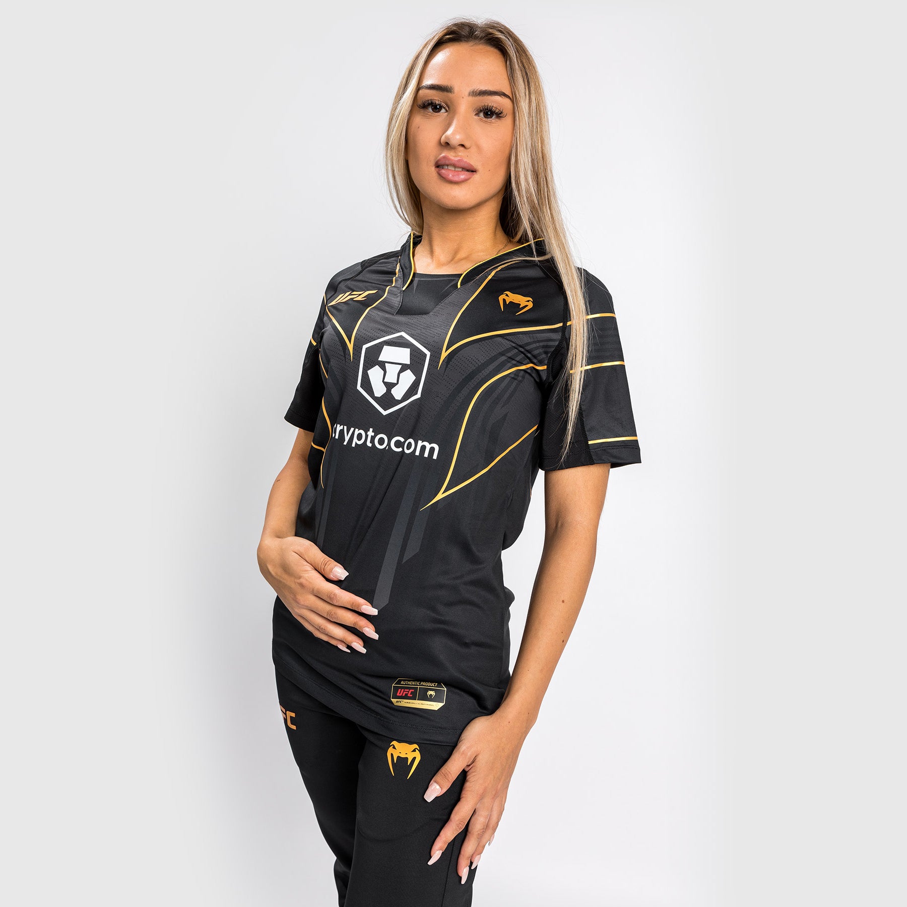 ufc-venum-authentic-fight-night-2-0-walkout-jersey-damen-champion-schwarz-gold image 2