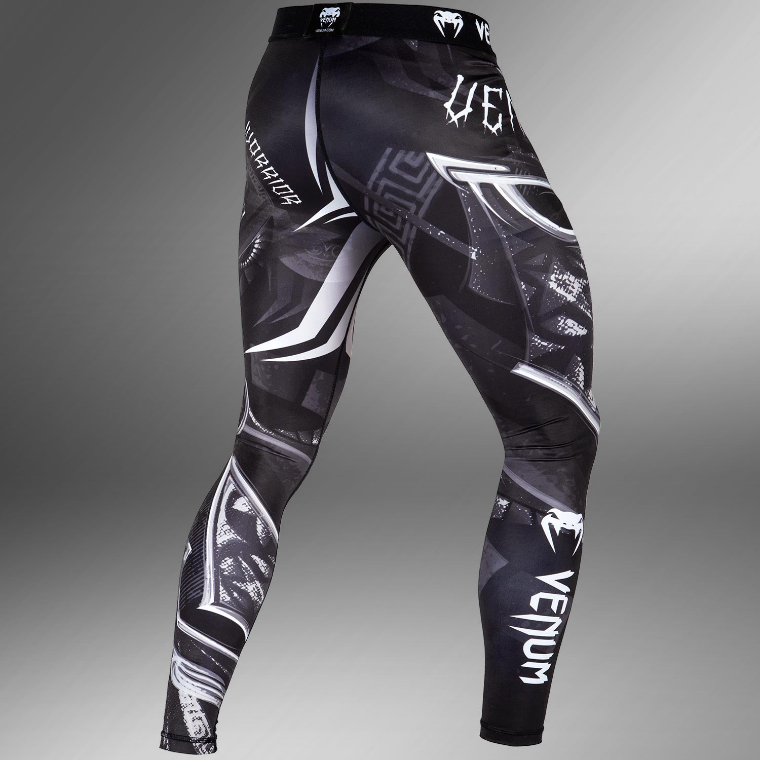 venum-gladiator-3-0-kompressionshose-schwarz-wei image 2