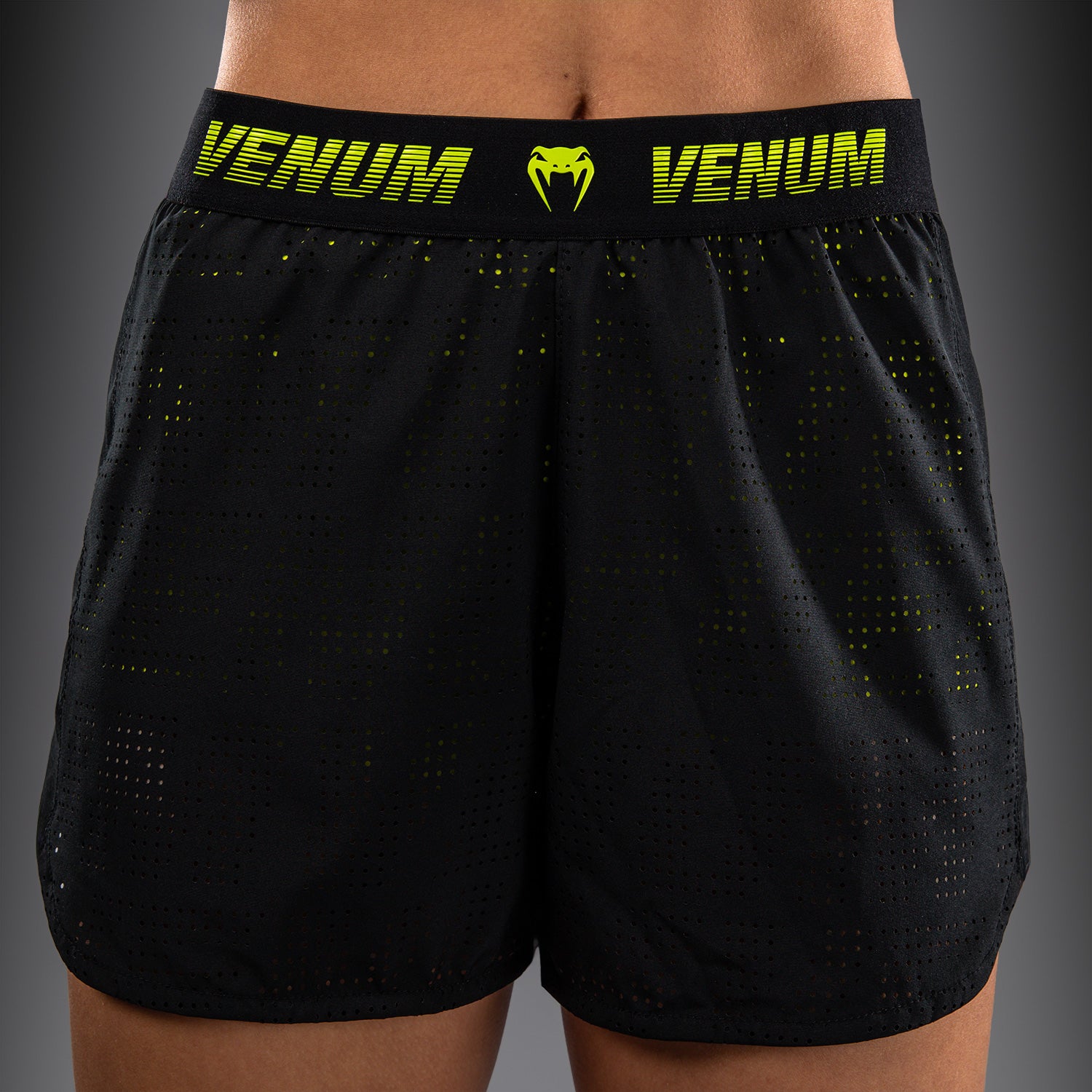 venum-lazer-trainingsshorts-f-r-damen-schwarz-gelb image 4