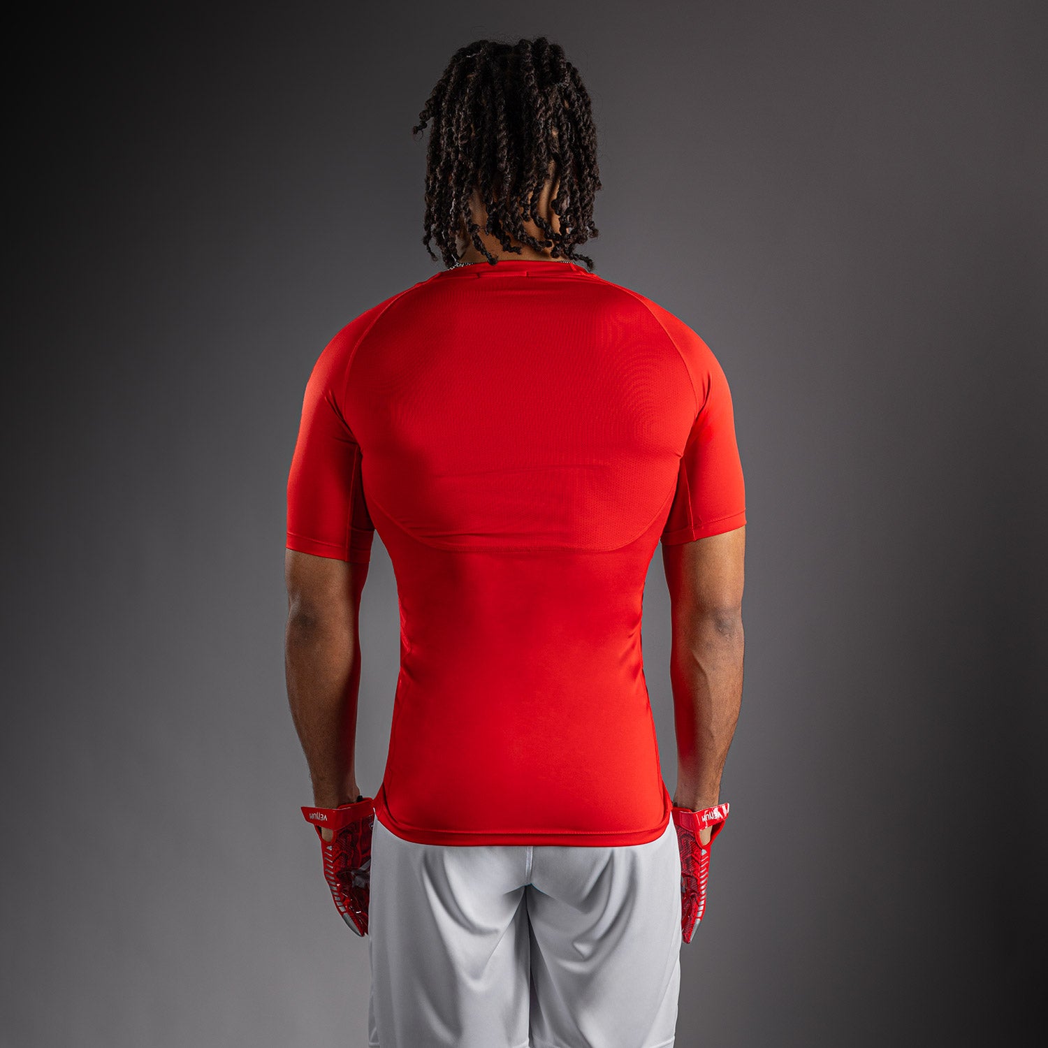 venum-lineup-kompressionsshirt-kurzarm-herren-rot-wei image 4