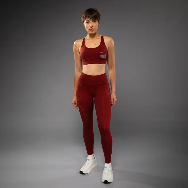 venum-serpenti-damen-leggings-burgunder-elfenbein image 1