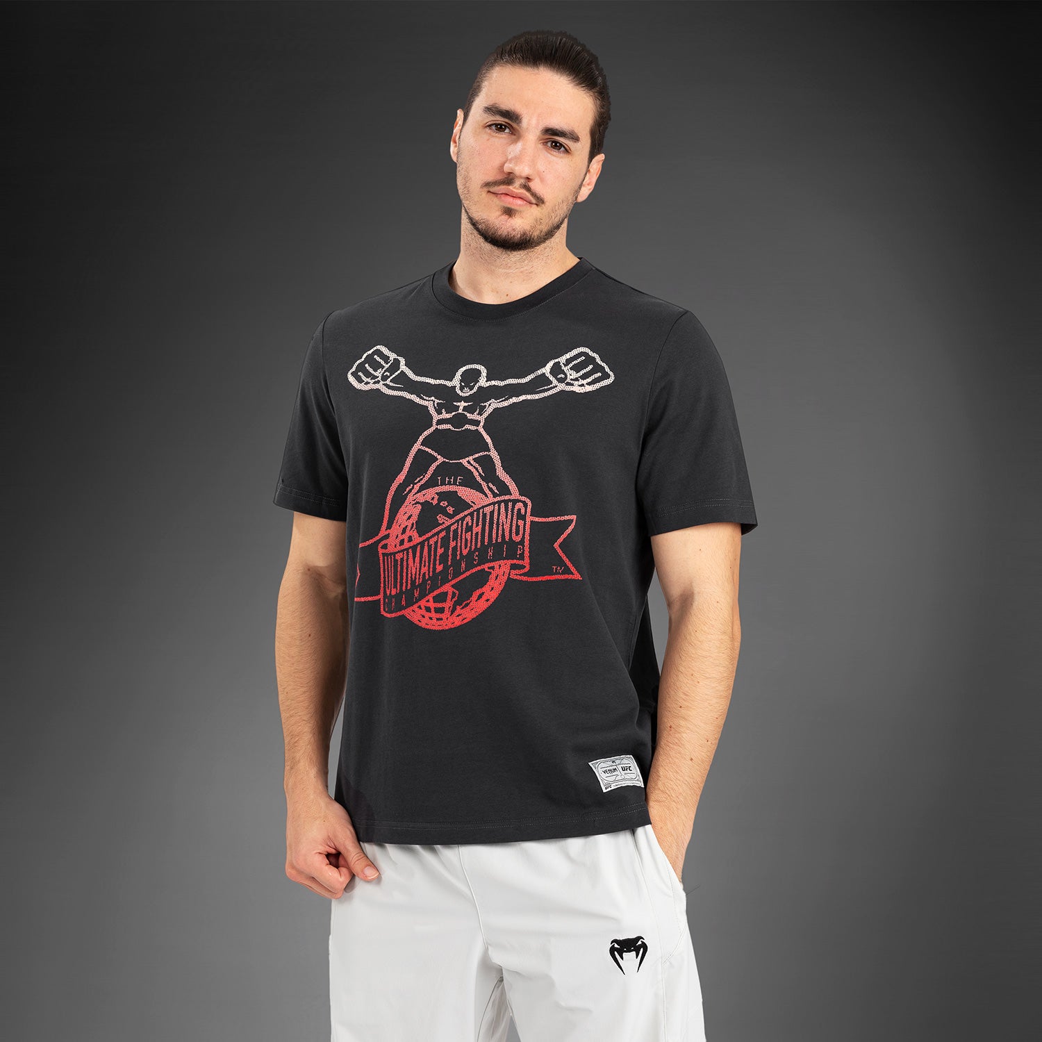 ufc-by-venum-ulti-man-t-shirt-grau-rot image 4