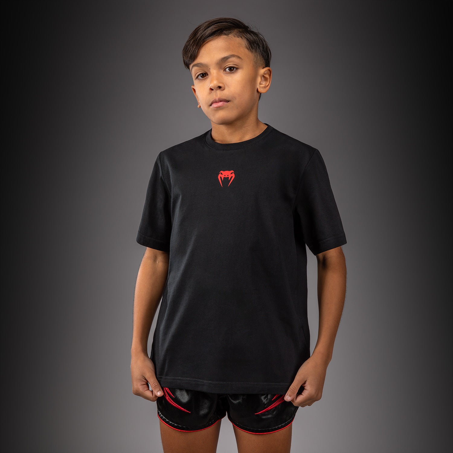venum-attack-kids-t-shirt-baumwolle-schwarz-rot image 1