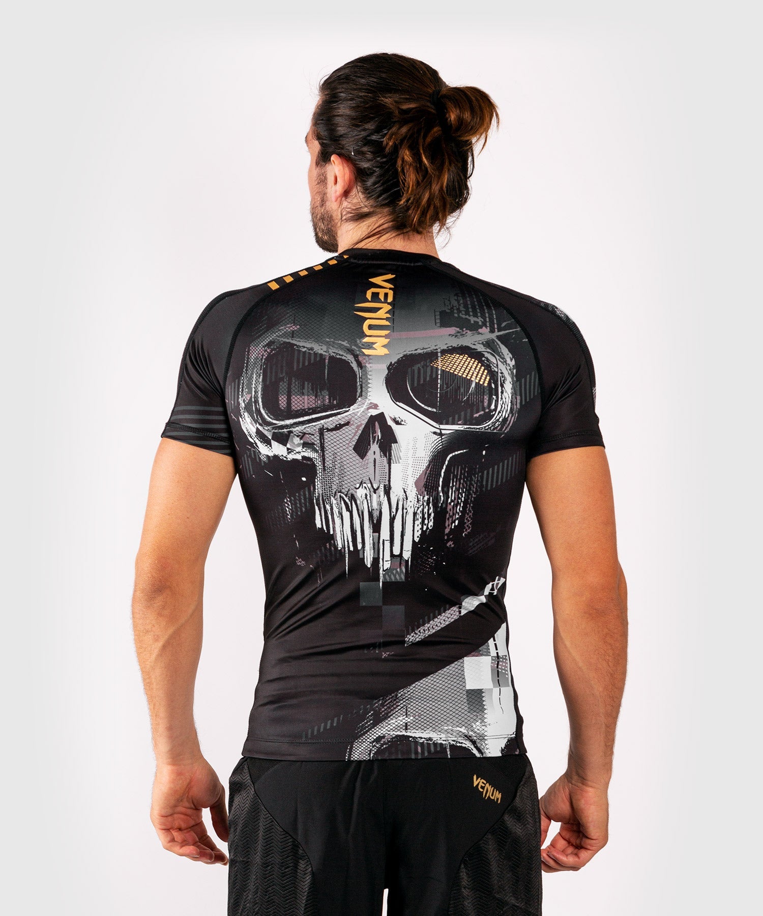 venum-skull-rashguard-kurze-rmel-kompressionsshirt-herren-schwarz image 4