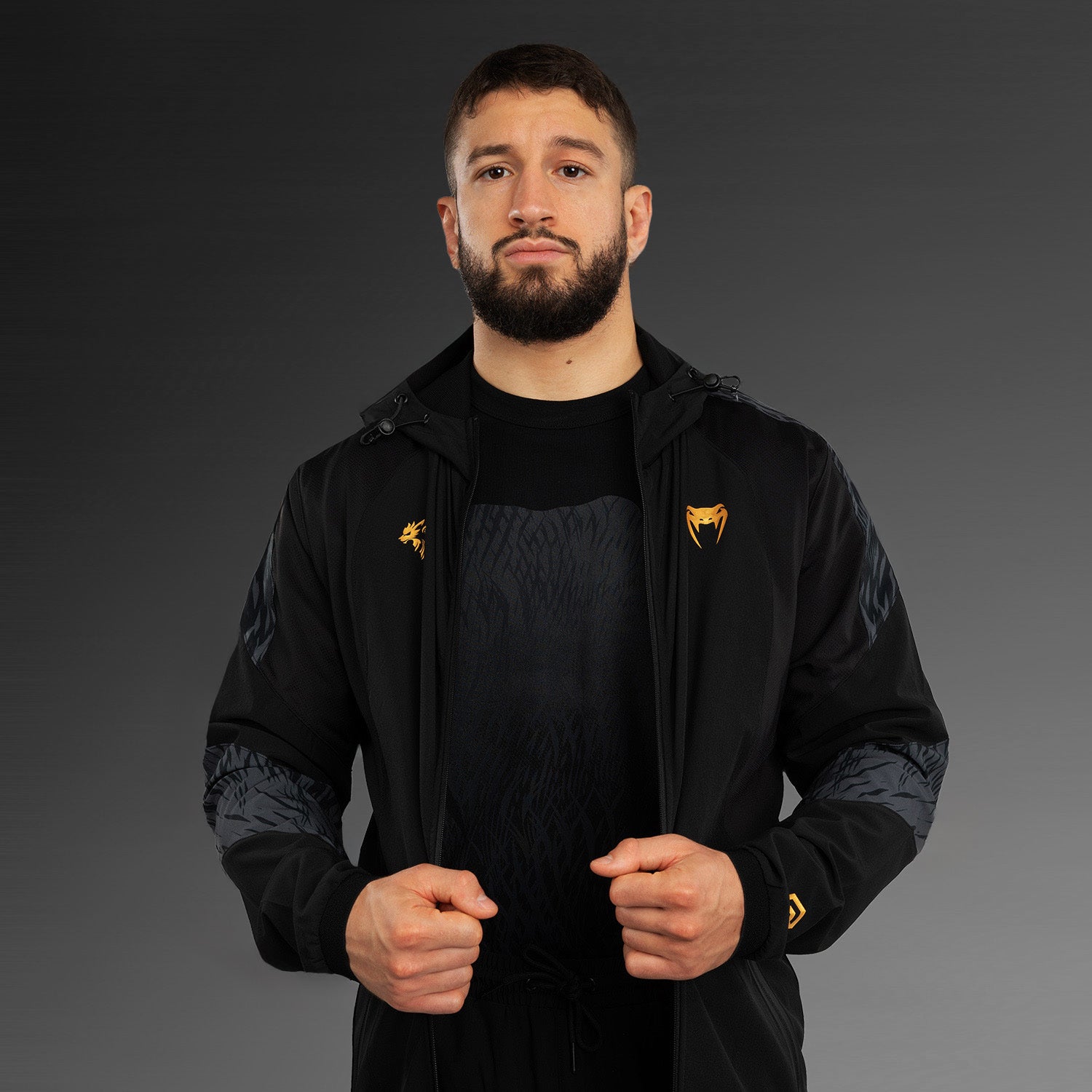 venum-x-chimaev-trainingsjacke-schwarz-grau image 7