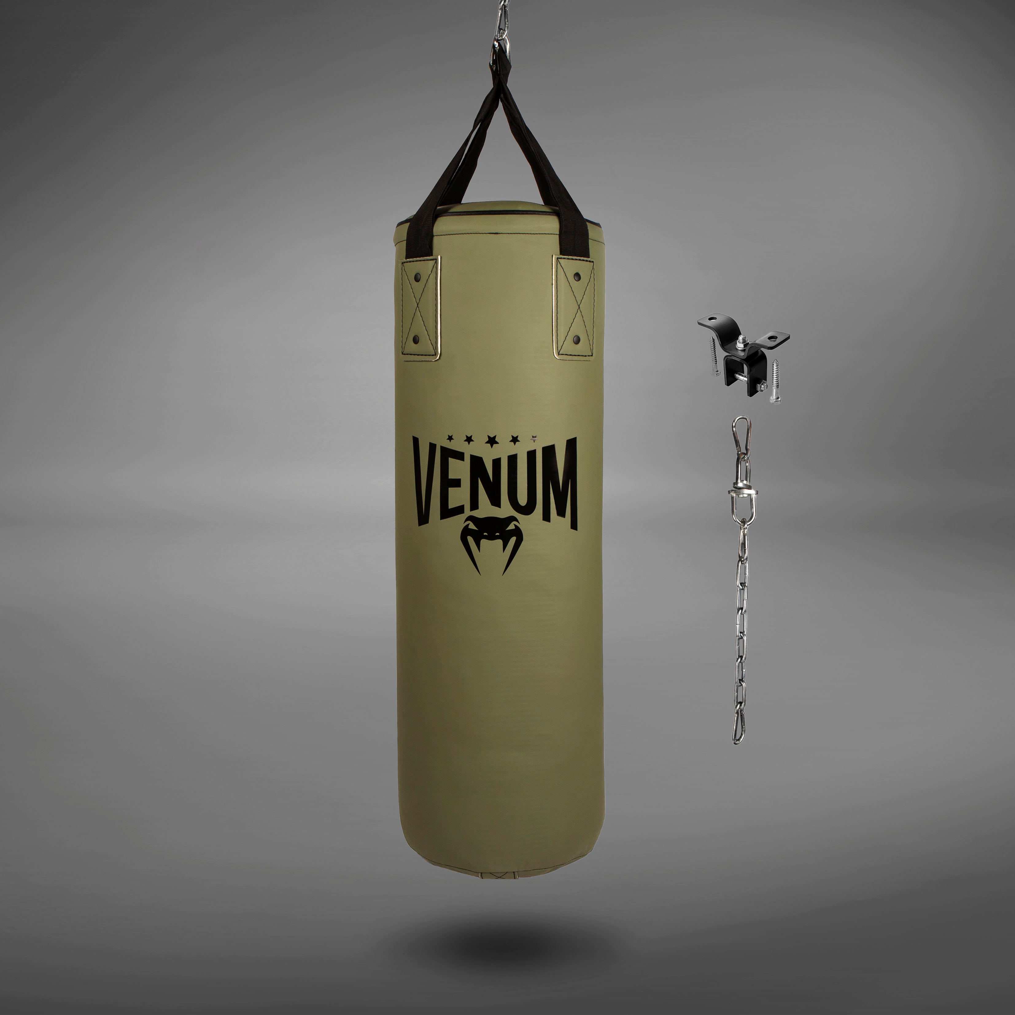 venum-origins-boxsack-khaki-schwarz-inkl-deckenhalterung image 1