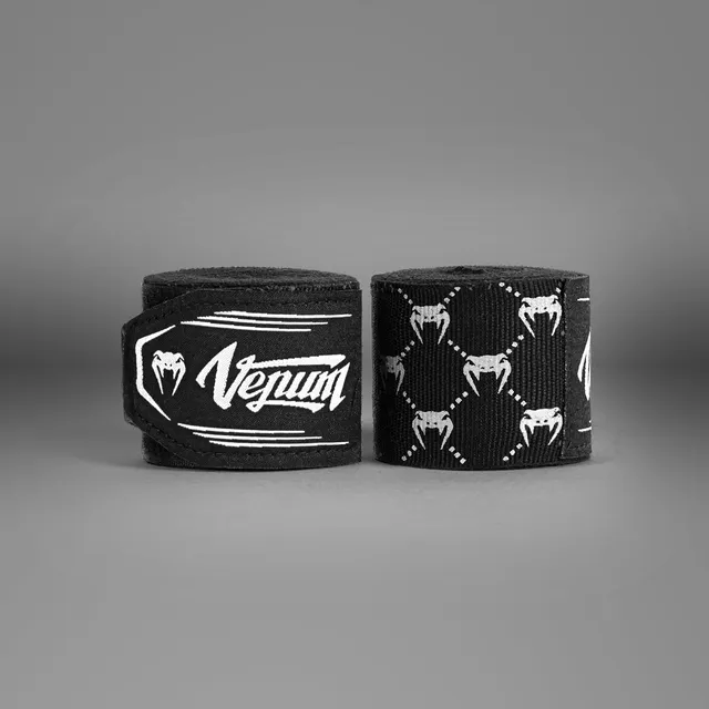 venum-kontact-evo-monogram-handwickel-boxbandagen-schwarz-wei image 1