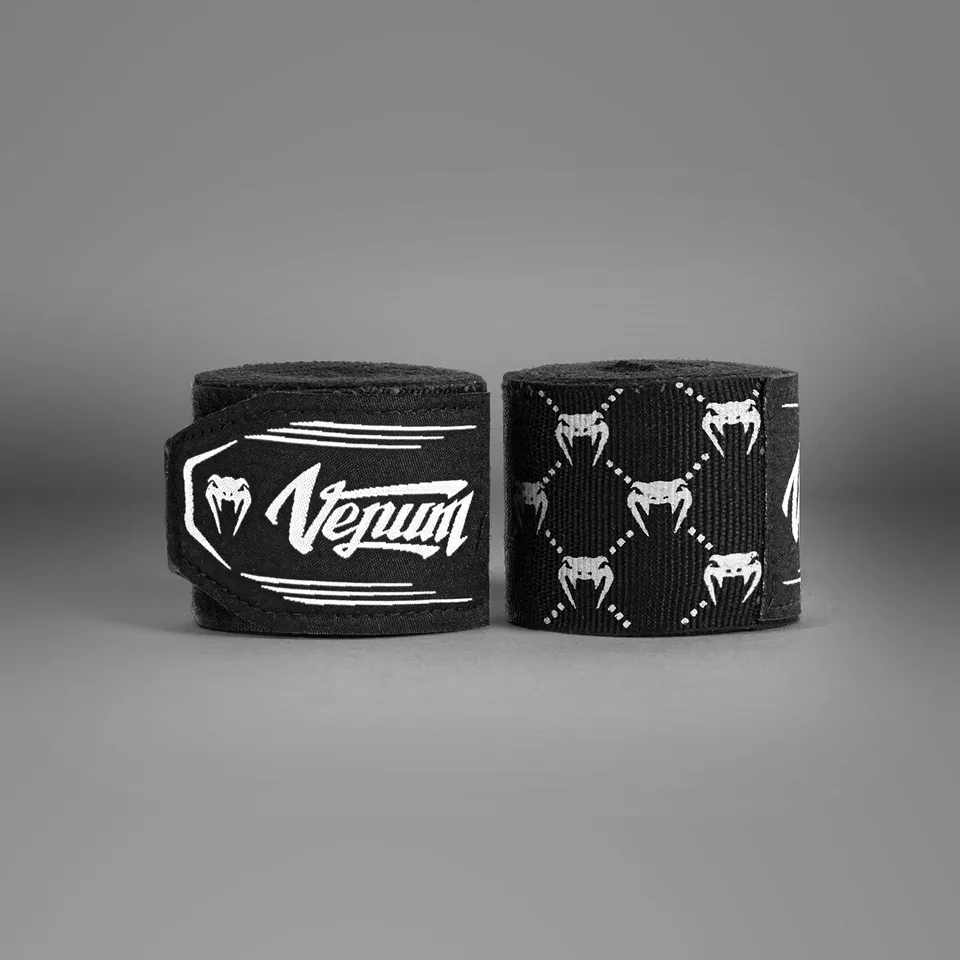venum-kontact-evo-monogram-handwickel-boxbandagen-schwarz-wei image 1