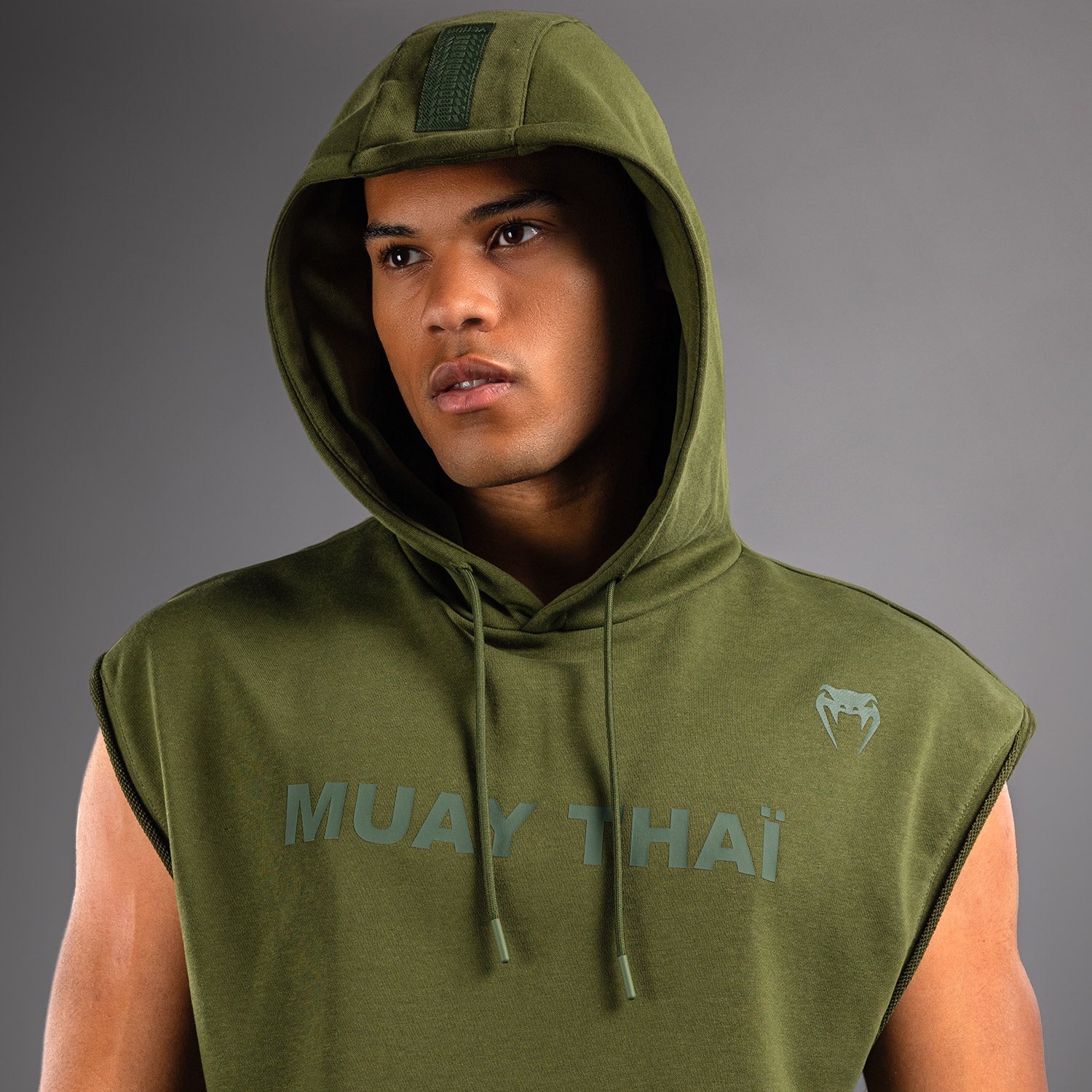 venum-muay-thai-vt-rmelloser-kapuzenpullover-milit-rgr-n-herren image 4