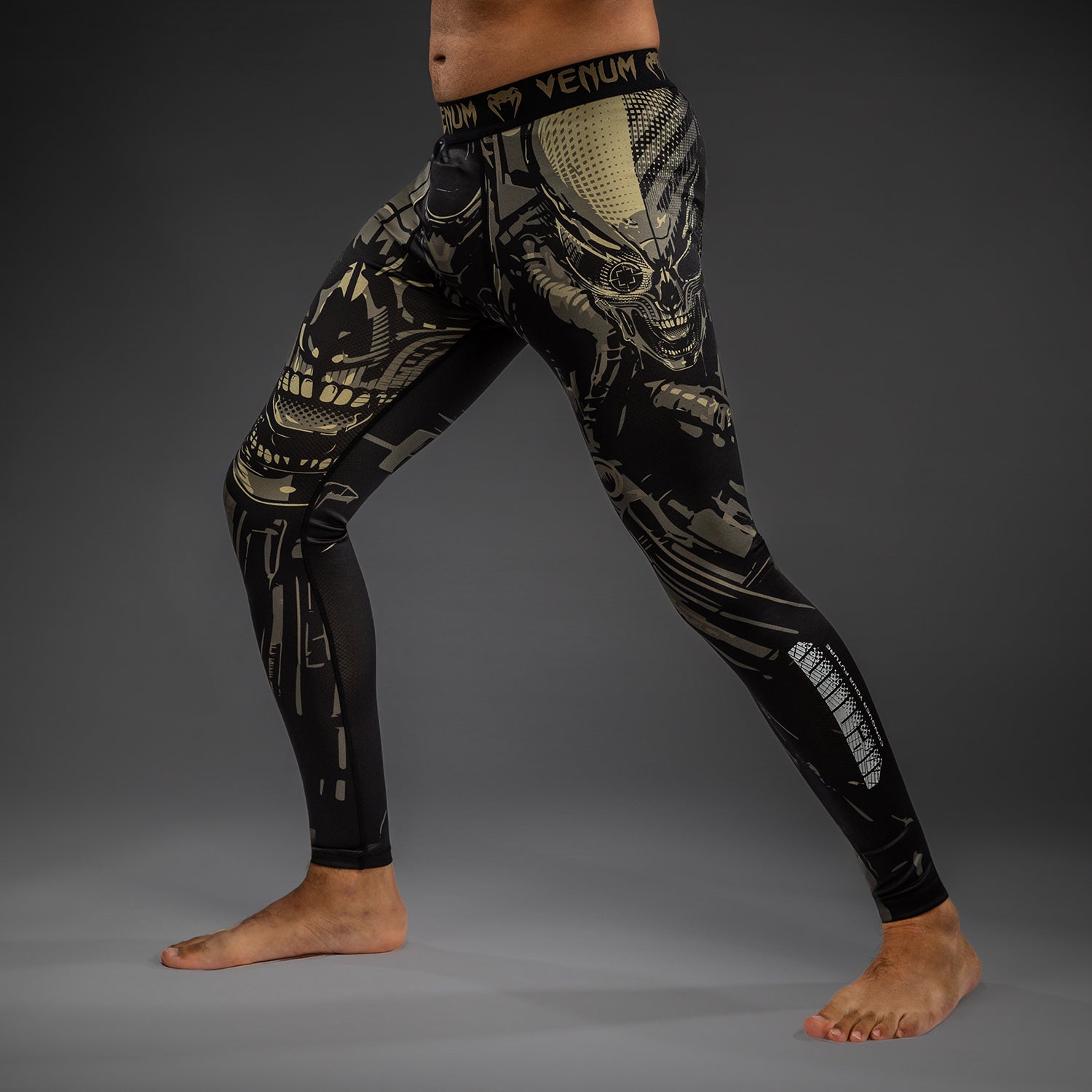 venum-invader-spats-schwarz-sand-herren-kompressionshose image 5