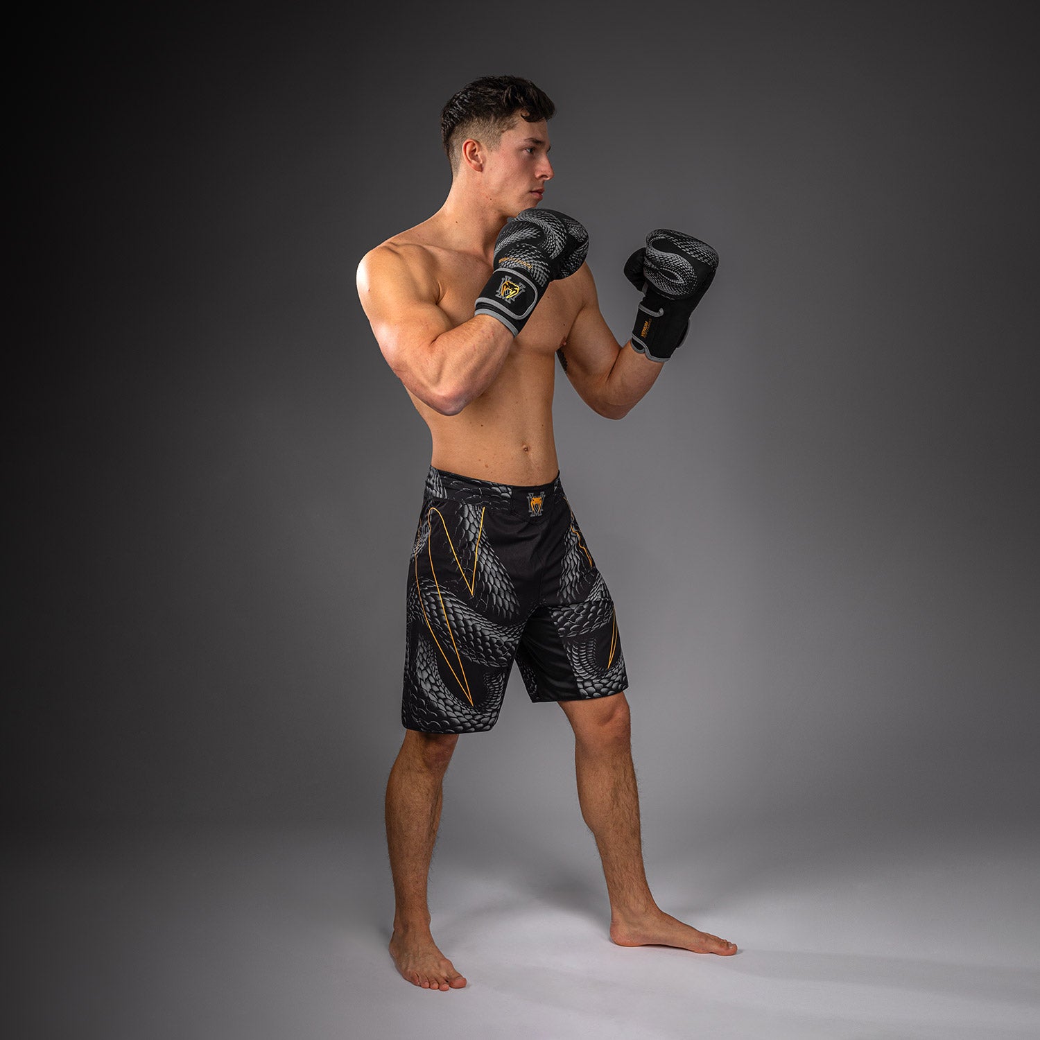 venum-matupa-fightshorts-herren-schwarz-grau-gold image 6